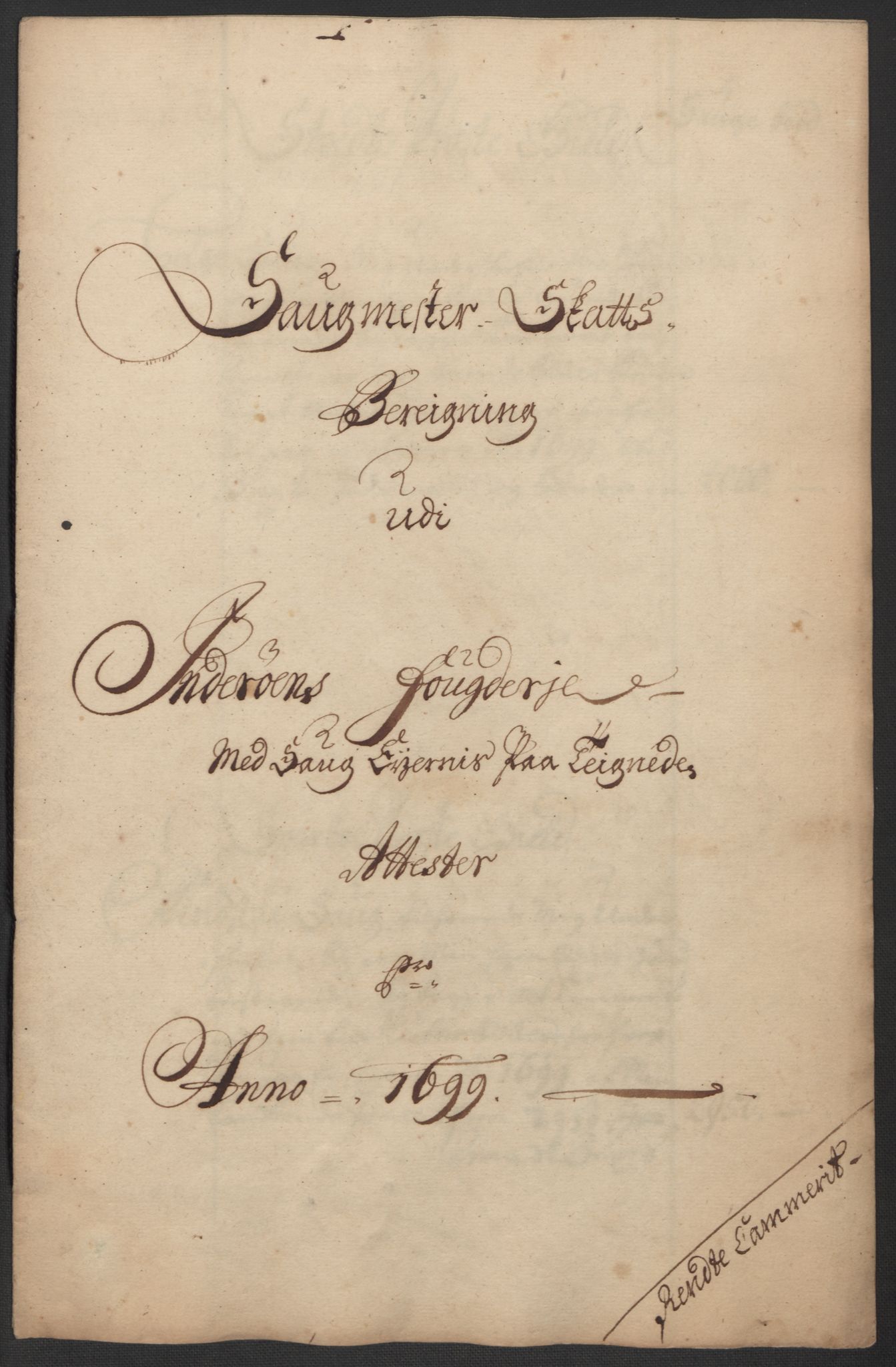 Rentekammeret inntil 1814, Reviderte regnskaper, Fogderegnskap, RA/EA-4092/R63/L4310: Fogderegnskap Inderøy, 1698-1699, s. 304