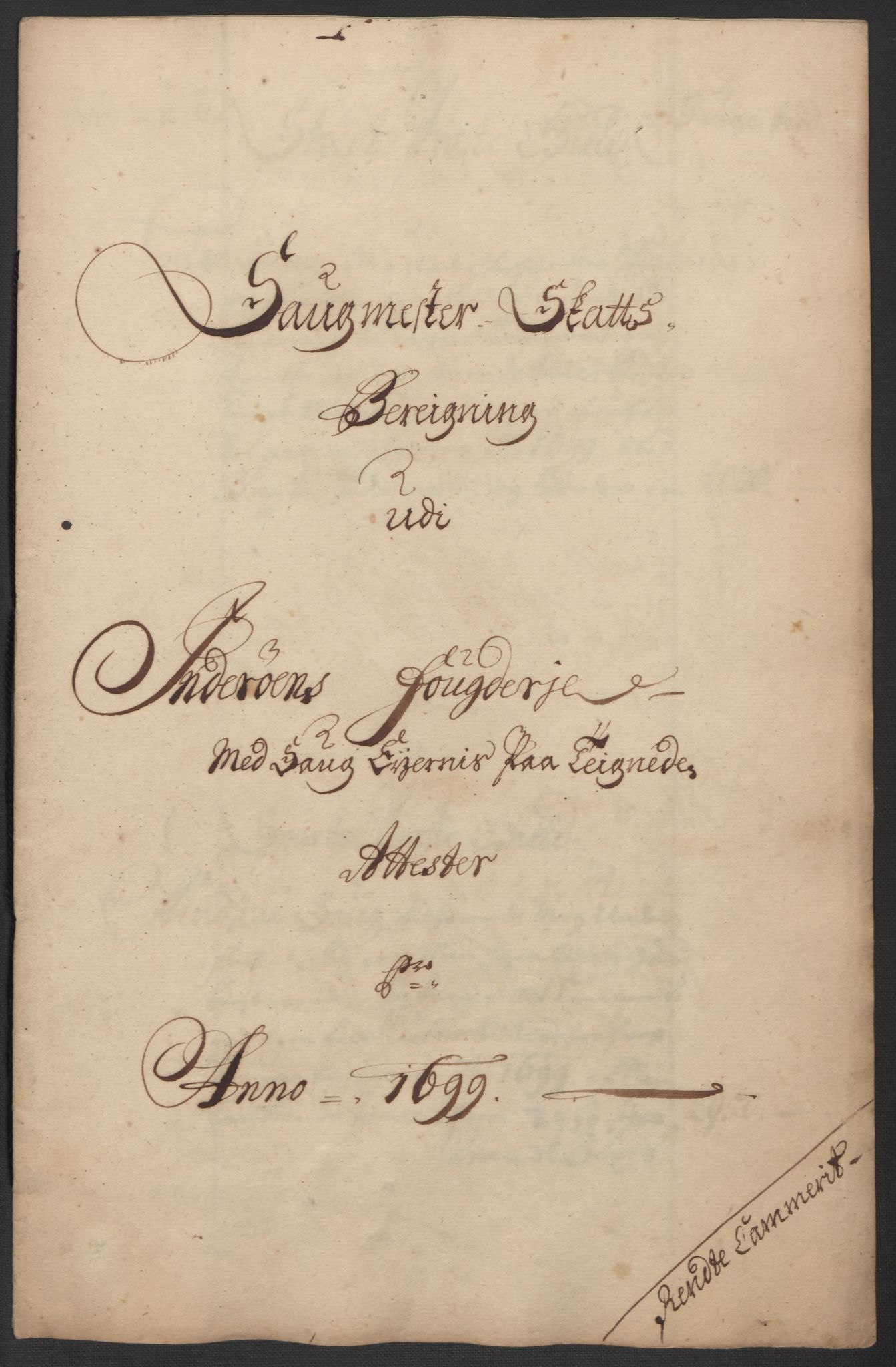 Rentekammeret inntil 1814, Reviderte regnskaper, Fogderegnskap, AV/RA-EA-4092/R63/L4310: Fogderegnskap Inderøy, 1698-1699, s. 304