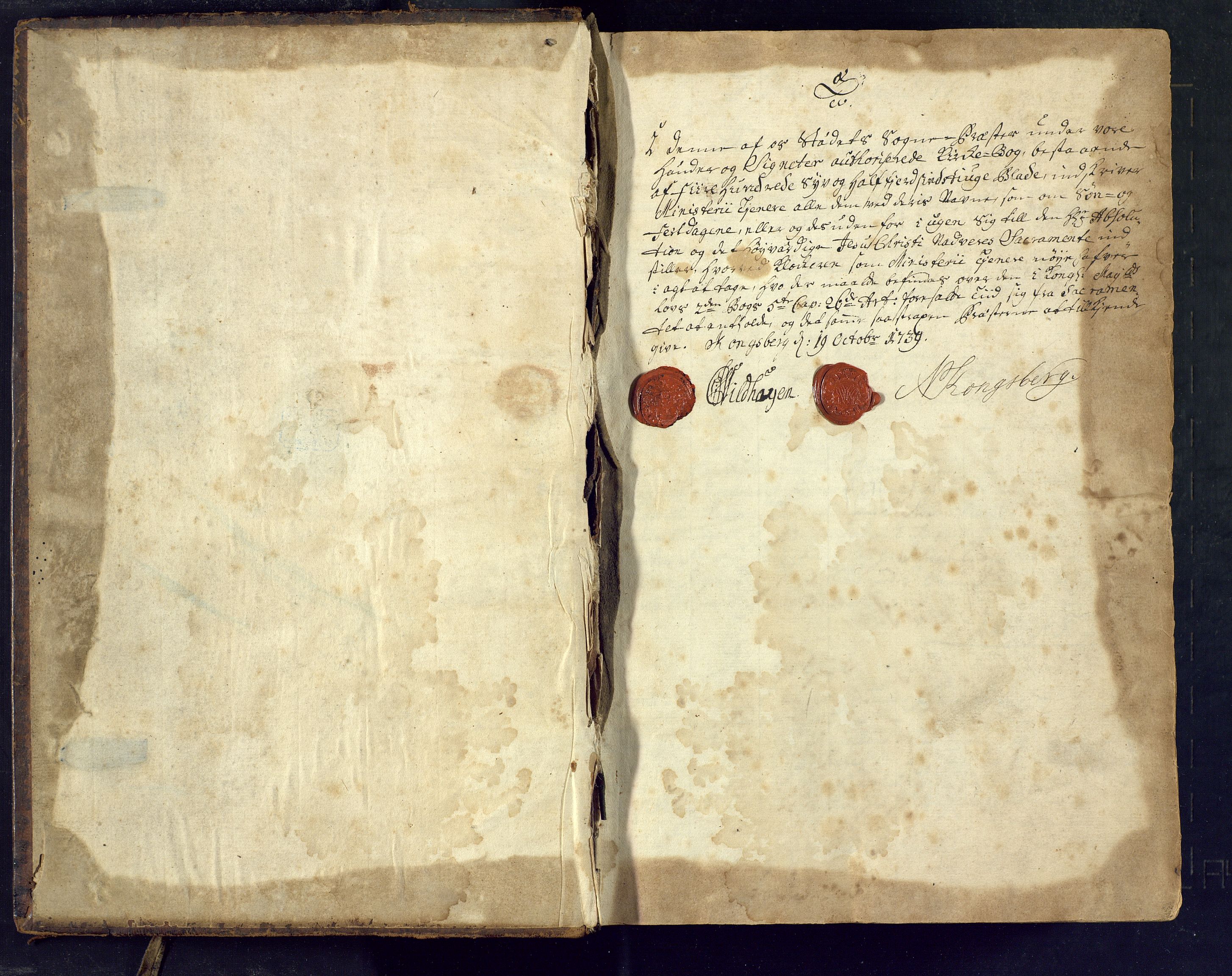 Kongsberg kirkebøker, SAKO/A-22/M/Ma/L0002: Kommunikantprotokoll nr. 2, 1739-1745