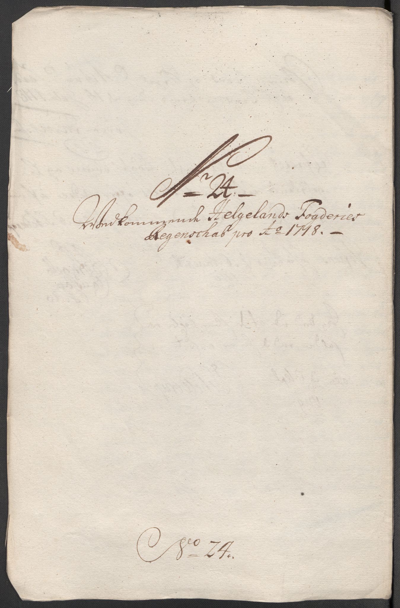 Rentekammeret inntil 1814, Reviderte regnskaper, Fogderegnskap, RA/EA-4092/R65/L4516: Fogderegnskap Helgeland, 1718, s. 212