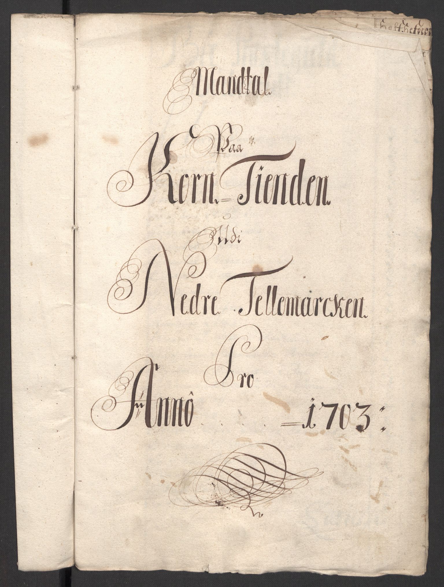 Rentekammeret inntil 1814, Reviderte regnskaper, Fogderegnskap, RA/EA-4092/R36/L2108: Fogderegnskap Øvre og Nedre Telemark og Bamble, 1703, s. 25