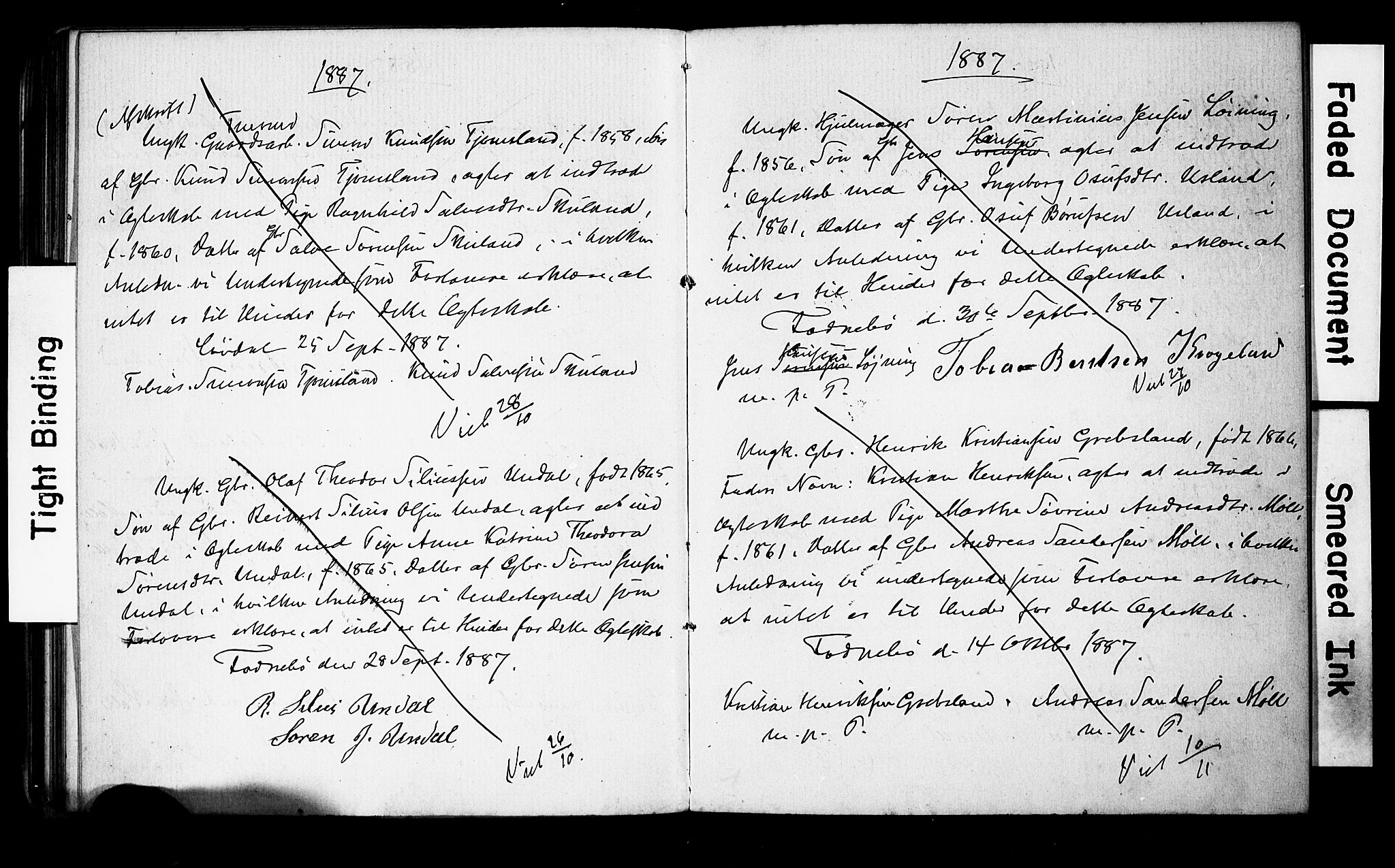 Holum sokneprestkontor, AV/SAK-1111-0022/F/Fe/L0003: Lysningsprotokoll nr. II 5 3, 1875-1891, s. 75