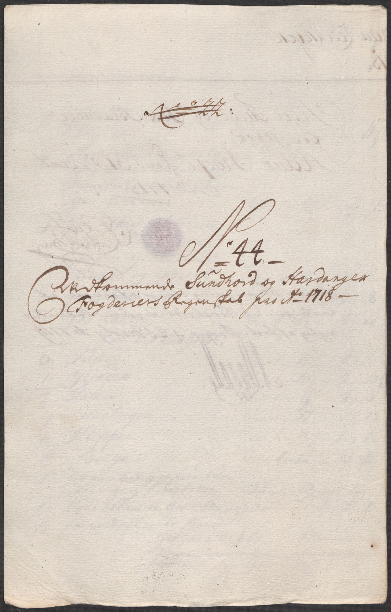 Rentekammeret inntil 1814, Reviderte regnskaper, Fogderegnskap, AV/RA-EA-4092/R48/L2996: Fogderegnskap Sunnhordland og Hardanger, 1718, s. 11