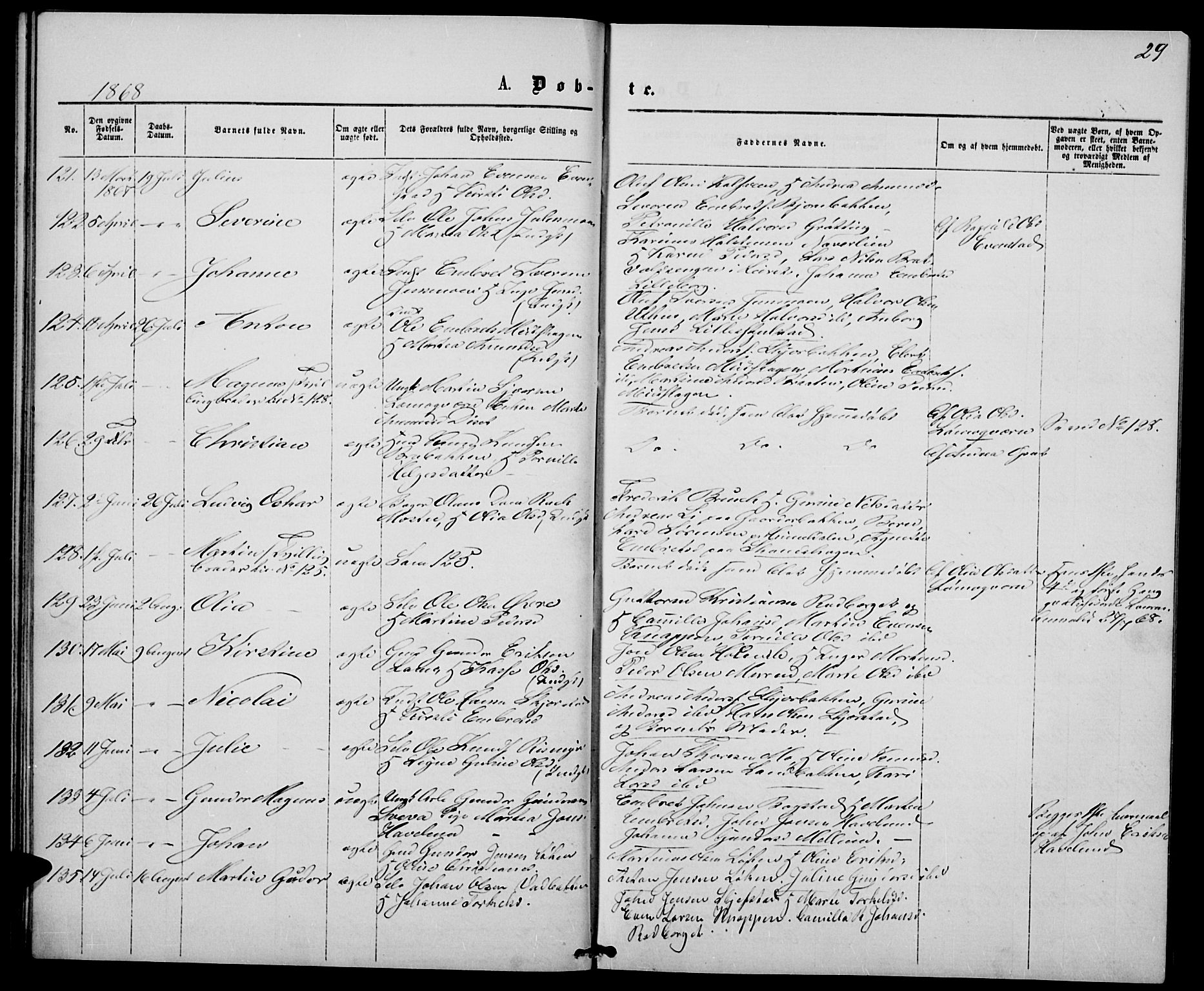 Elverum prestekontor, AV/SAH-PREST-044/H/Ha/Hab/L0004: Klokkerbok nr. 4, 1866-1874, s. 29