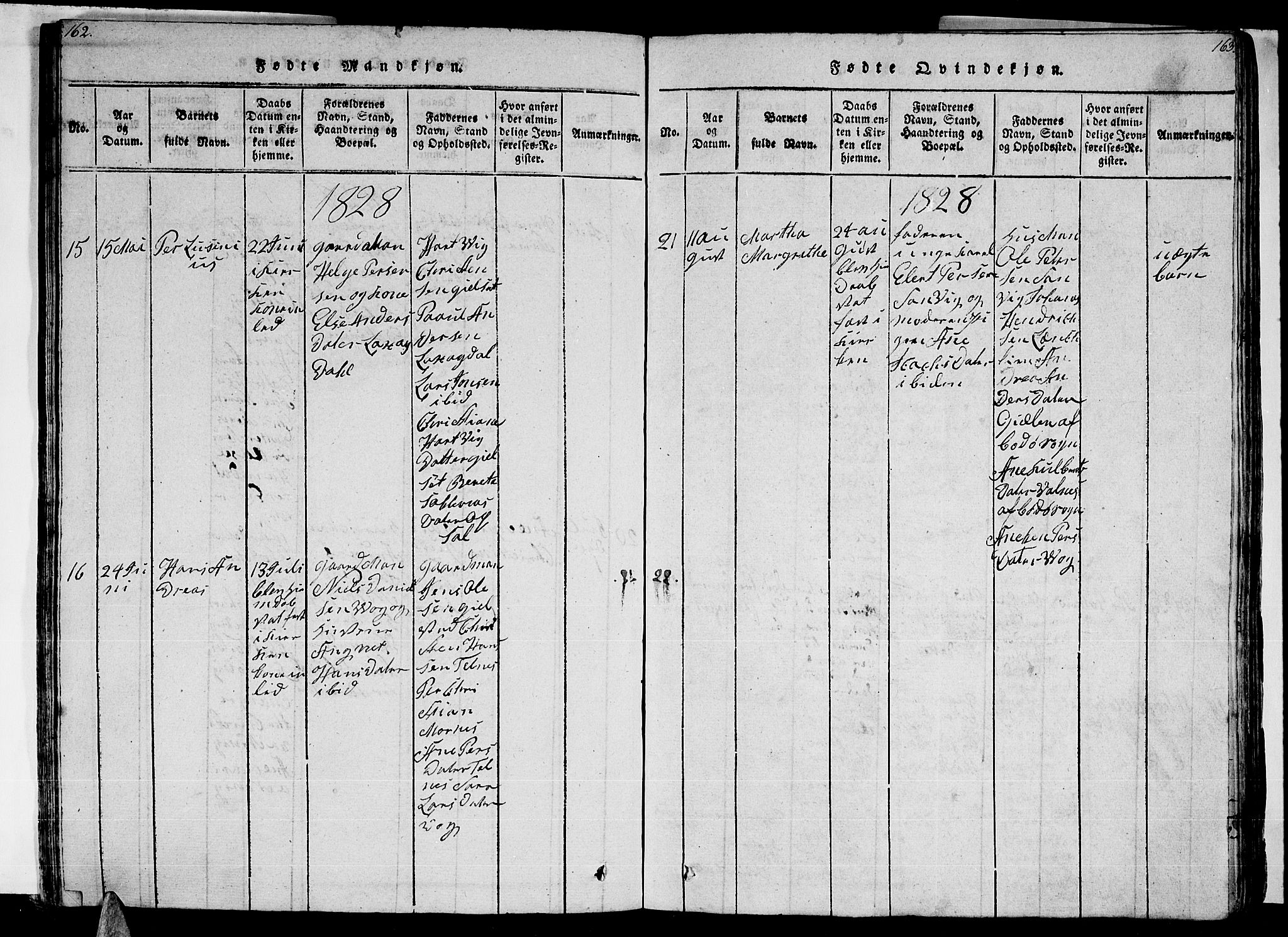 Ministerialprotokoller, klokkerbøker og fødselsregistre - Nordland, AV/SAT-A-1459/805/L0105: Klokkerbok nr. 805C01, 1820-1839, s. 162-163