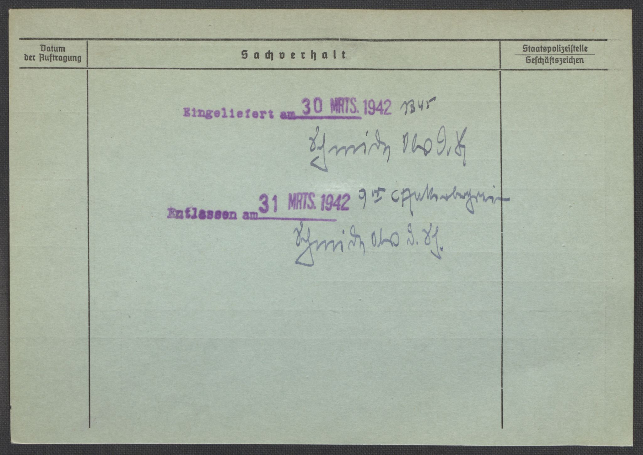 Befehlshaber der Sicherheitspolizei und des SD, AV/RA-RAFA-5969/E/Ea/Eaa/L0004: Register over norske fanger i Møllergata 19: Hal-Hæ, 1940-1945, s. 1414