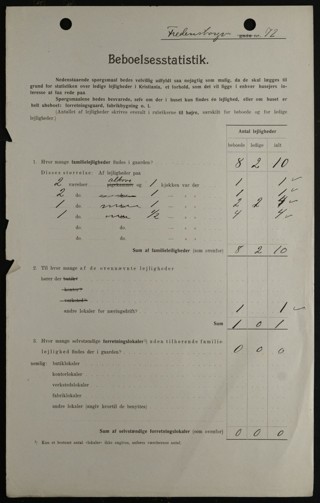 OBA, Kommunal folketelling 1.2.1908 for Kristiania kjøpstad, 1908, s. 23966