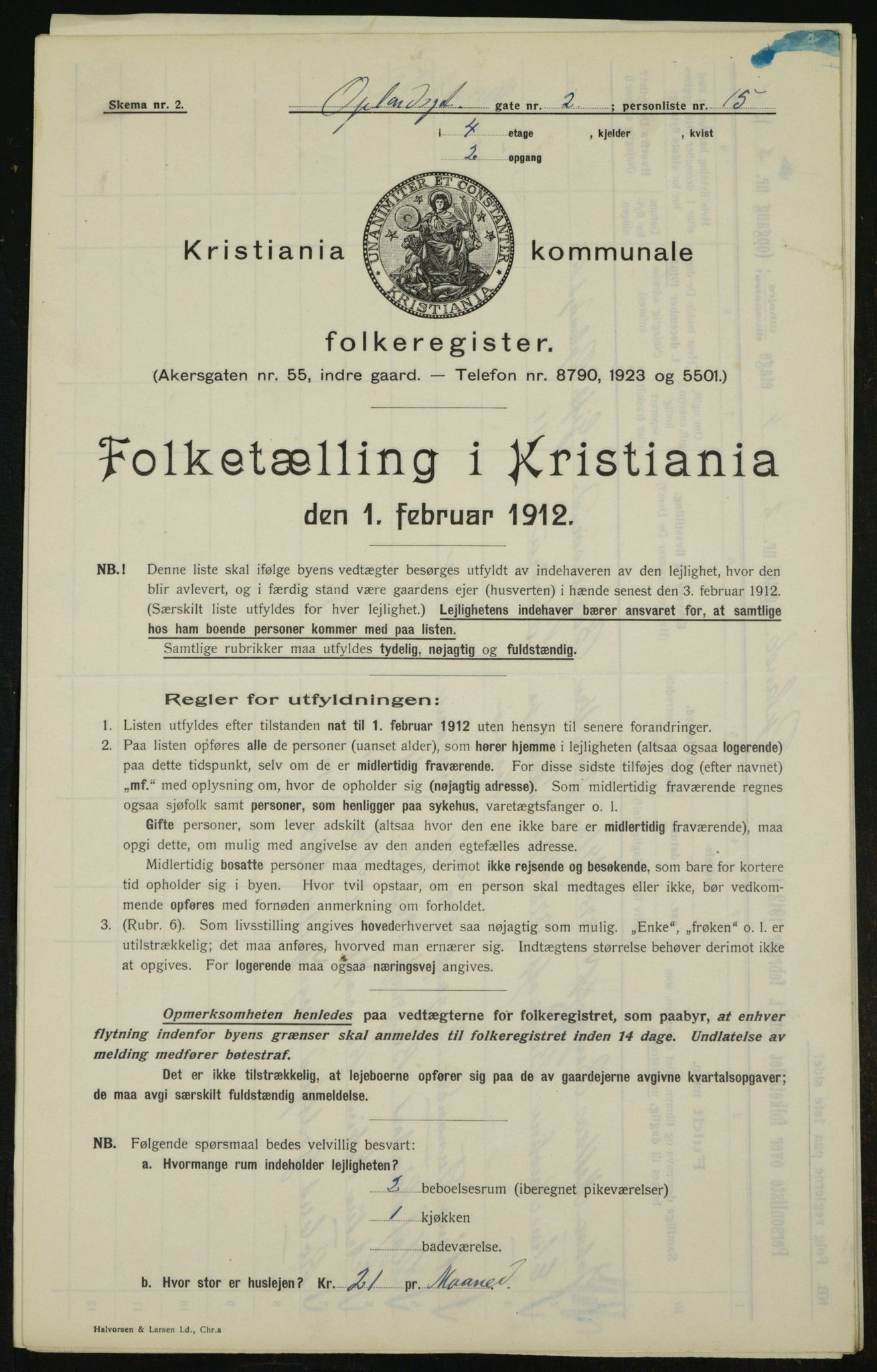 OBA, Kommunal folketelling 1.2.1912 for Kristiania, 1912, s. 76330