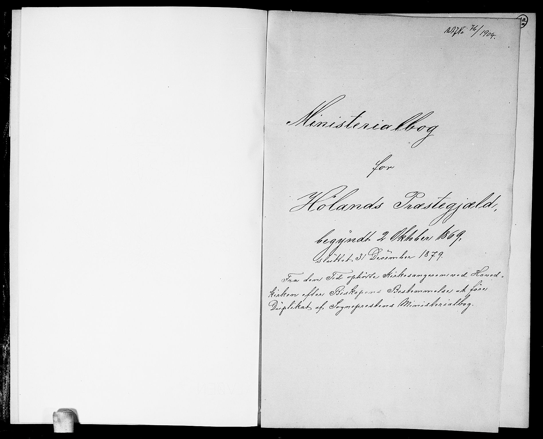 Høland prestekontor Kirkebøker, SAO/A-10346a/G/Ga/L0006: Klokkerbok nr. I 6, 1869-1879