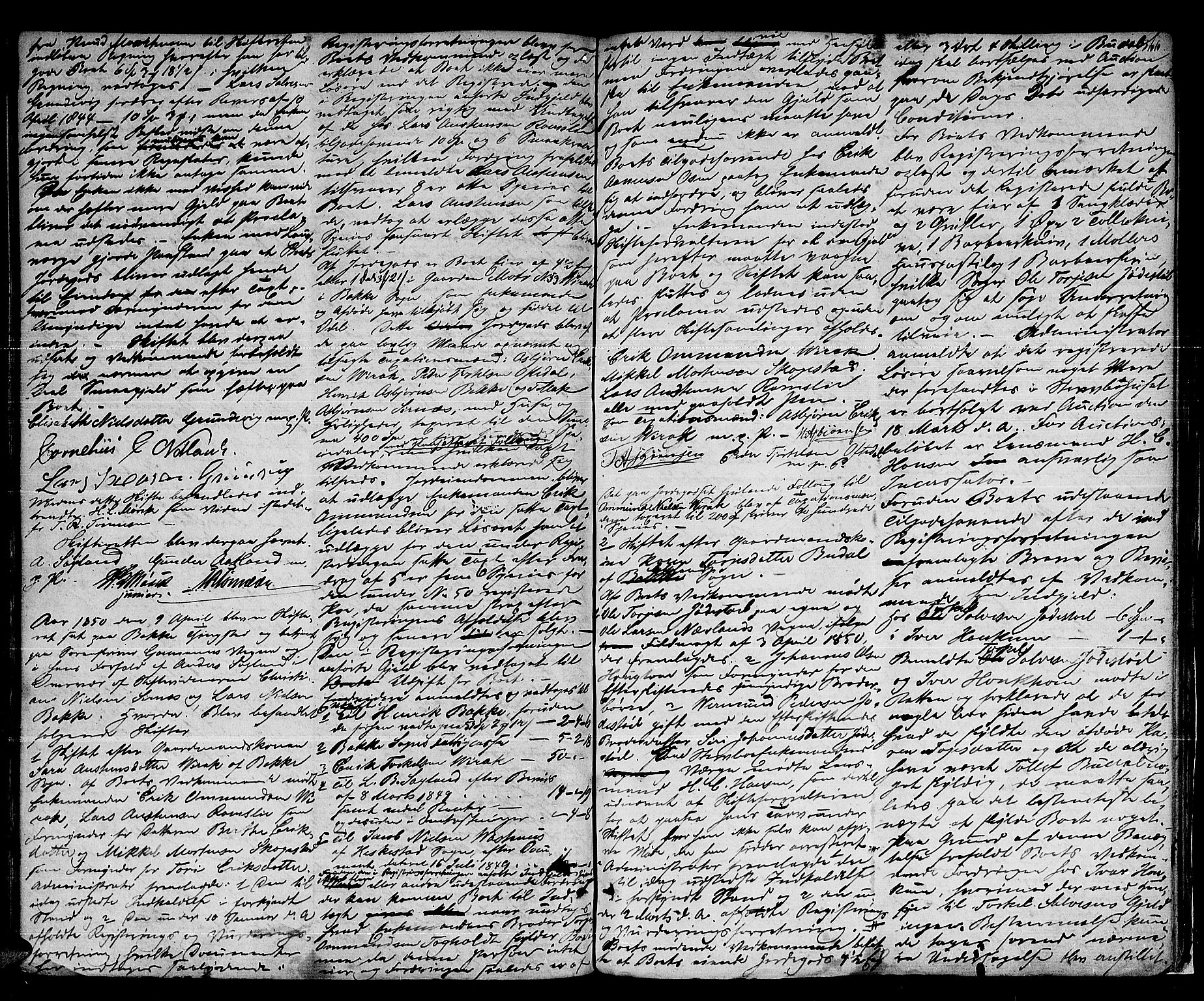 Flekkefjord sorenskriveri, SAK/1221-0001/H/Hc/L0012: Skifteprotokoll nr. 6, med gårdsnavn- og personnavnregister, 1841-1850, s. 365b-366a