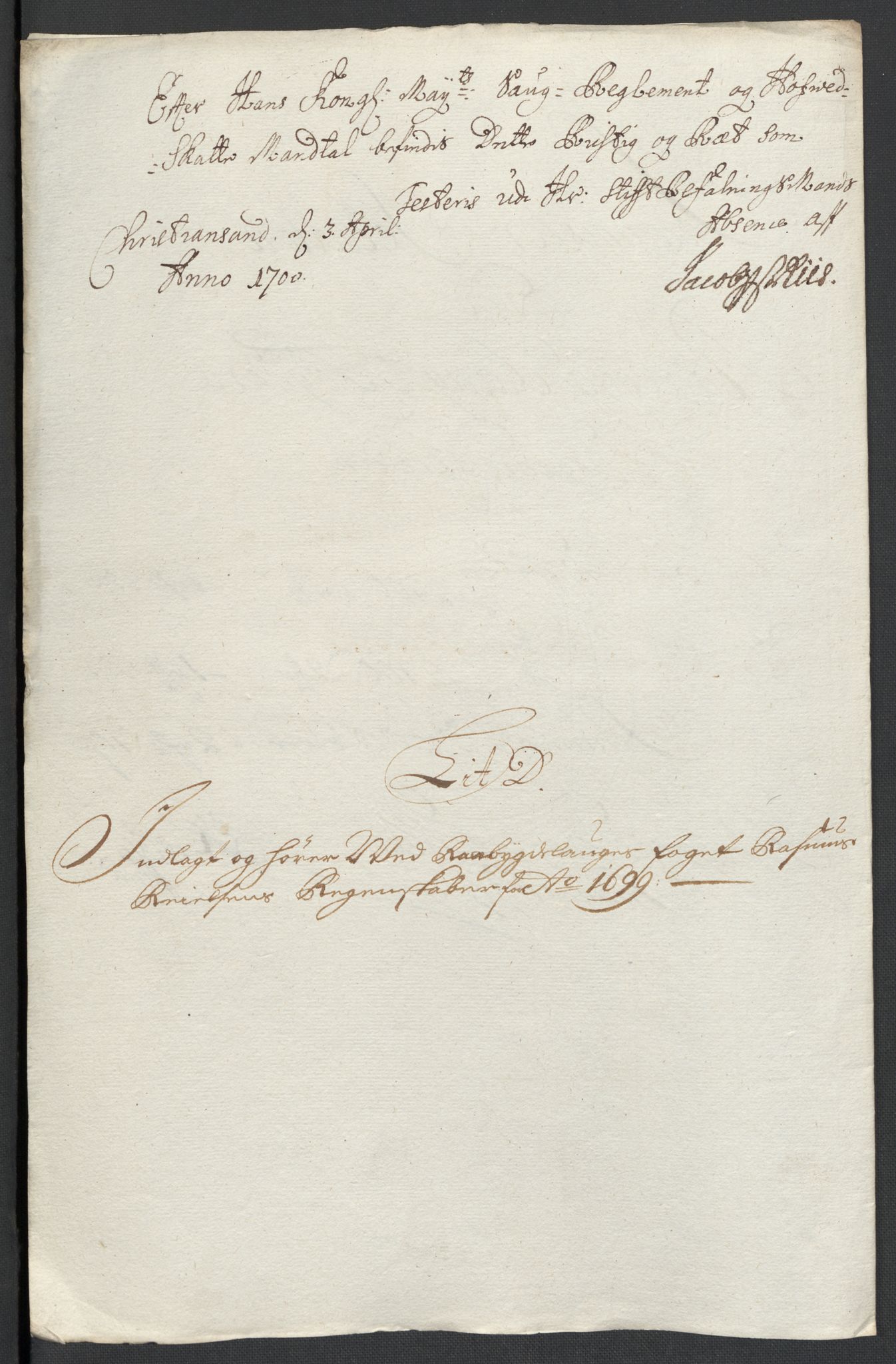 Rentekammeret inntil 1814, Reviderte regnskaper, Fogderegnskap, RA/EA-4092/R40/L2445: Fogderegnskap Råbyggelag, 1697-1699, s. 246