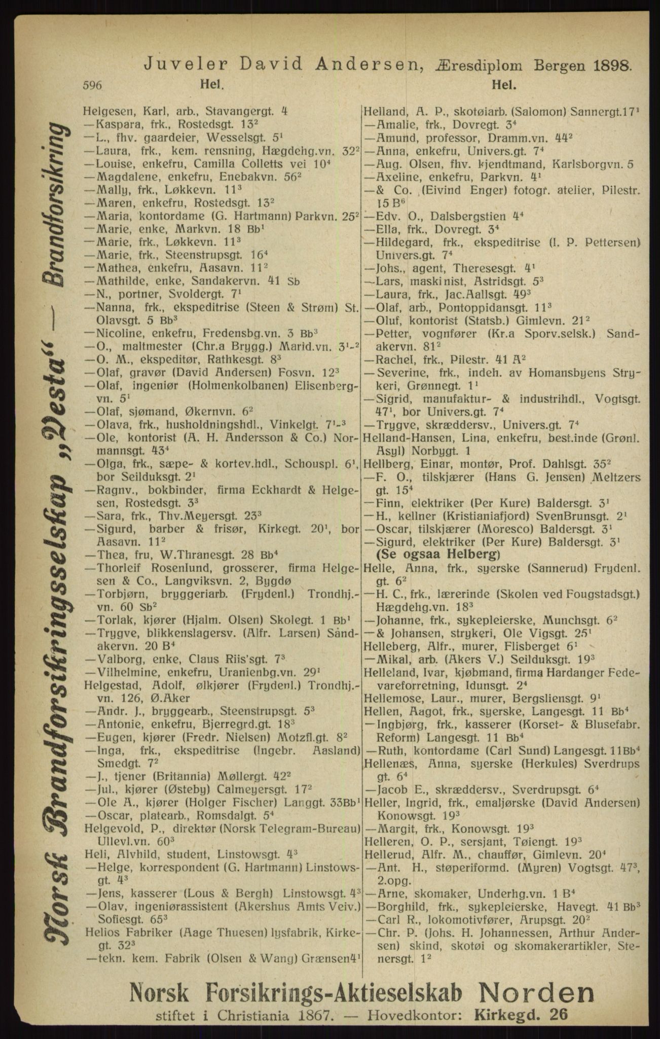 Kristiania/Oslo adressebok, PUBL/-, 1916, s. 596