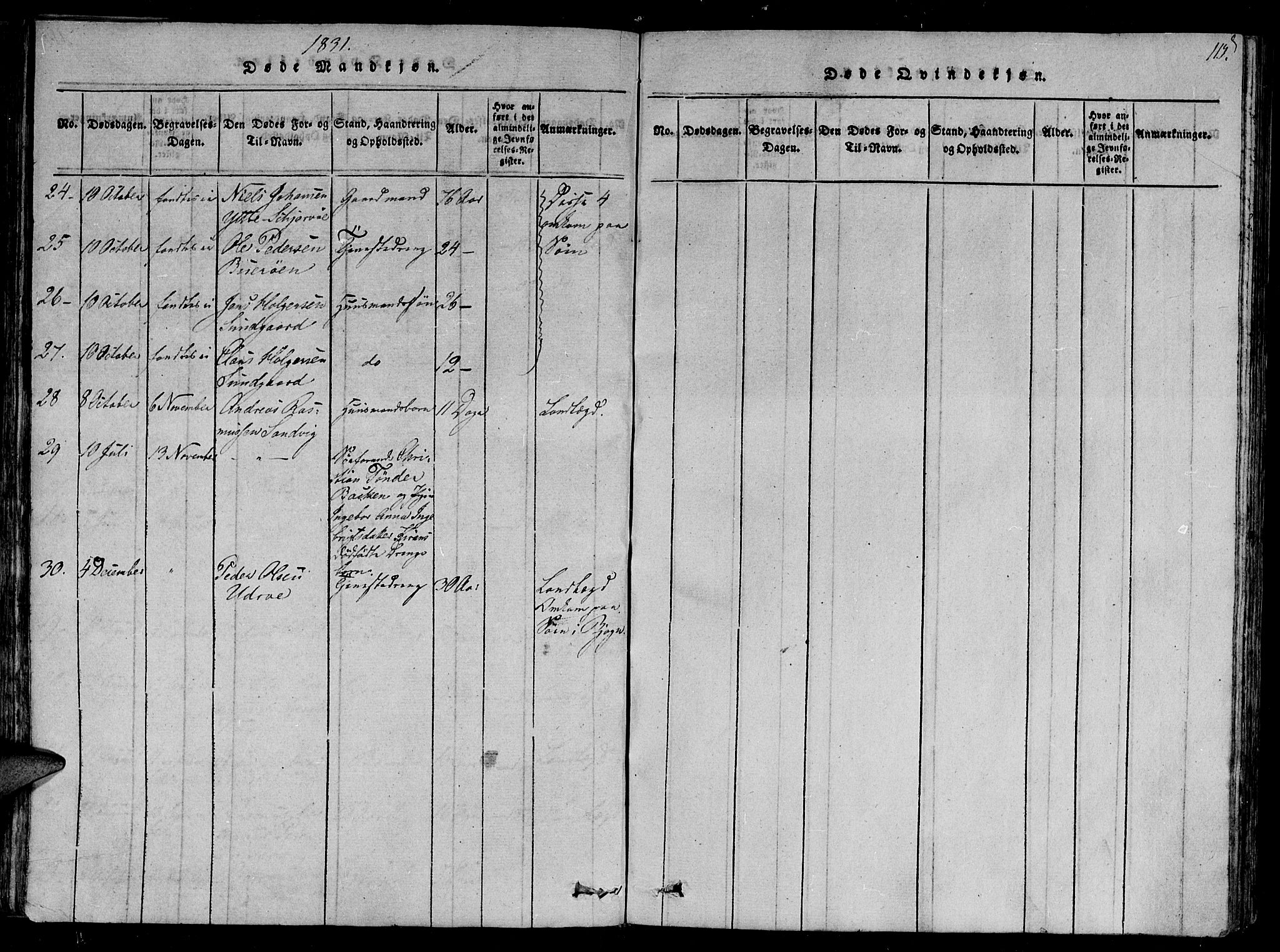 Ministerialprotokoller, klokkerbøker og fødselsregistre - Sør-Trøndelag, AV/SAT-A-1456/657/L0702: Ministerialbok nr. 657A03, 1818-1831, s. 115