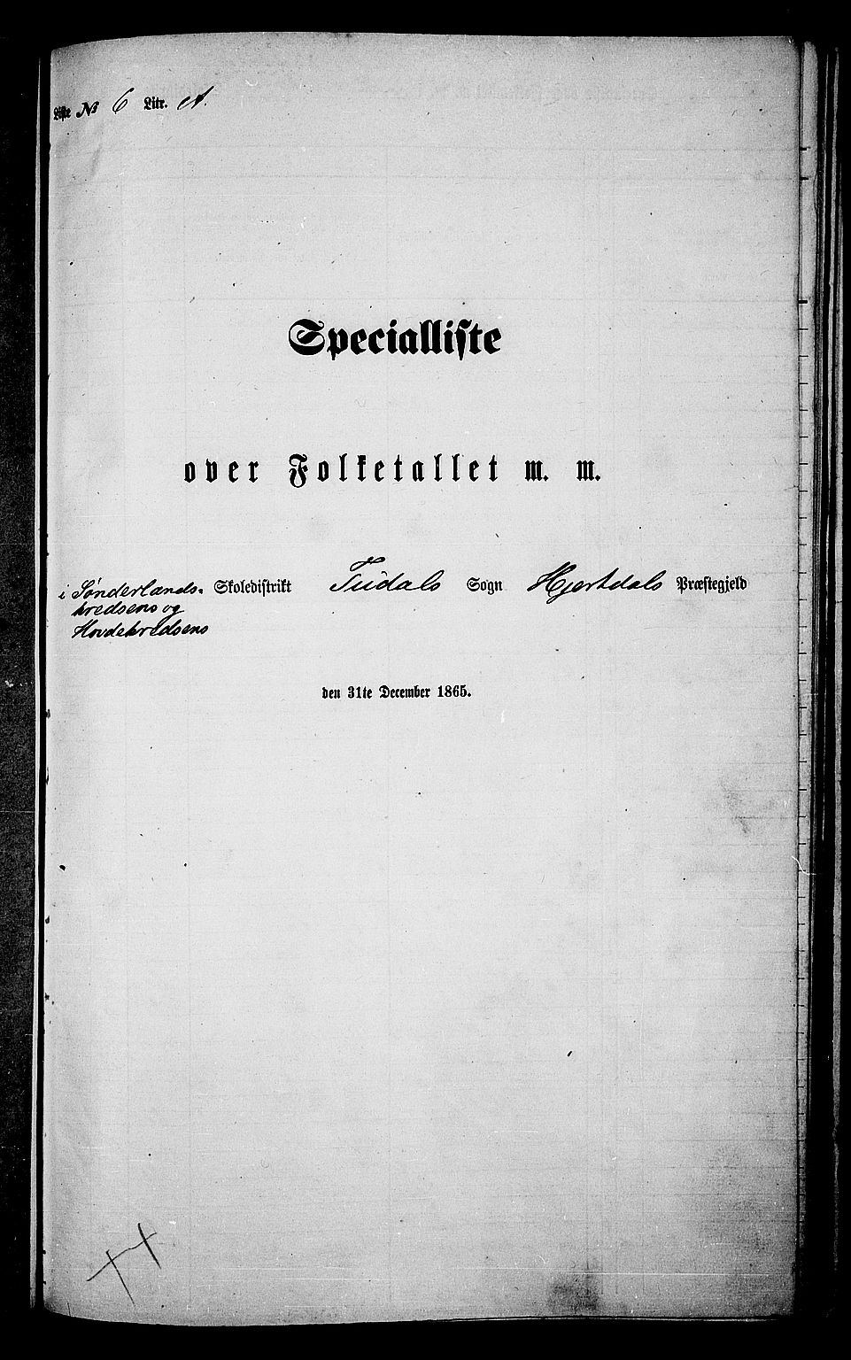 RA, Folketelling 1865 for 0827P Hjartdal prestegjeld, 1865, s. 98