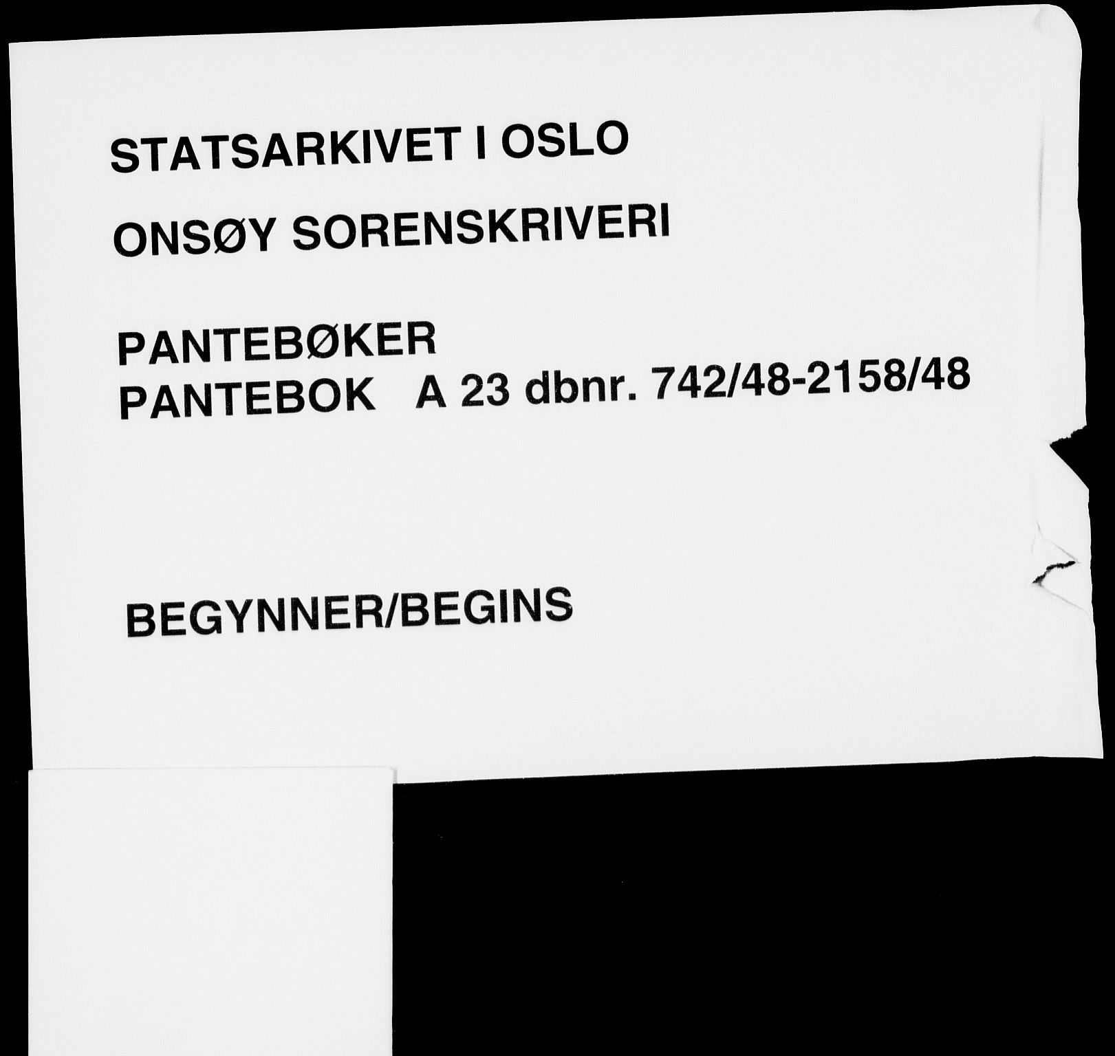 Onsøy sorenskriveri, SAO/A-10474/G/Ga/Gab/L0023: Pantebok nr. II A-23, 1948-1948