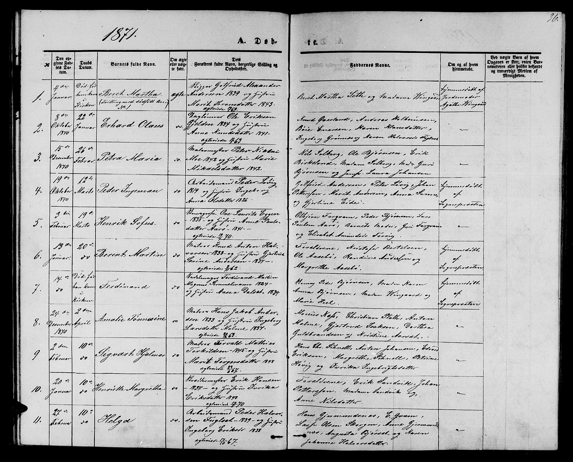 Ministerialprotokoller, klokkerbøker og fødselsregistre - Møre og Romsdal, SAT/A-1454/558/L0701: Klokkerbok nr. 558C02, 1862-1879, s. 36