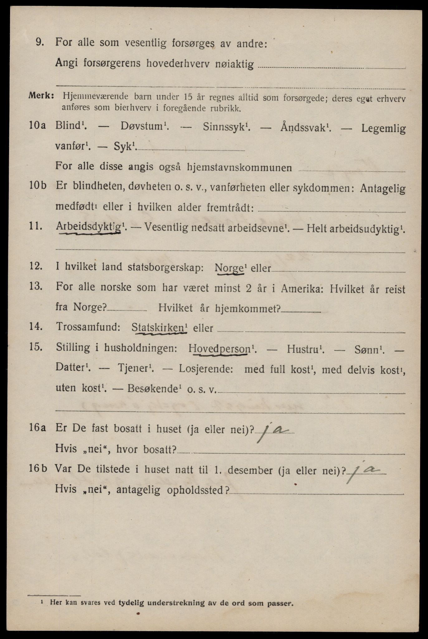 SAKO, Folketelling 1920 for 0834 Vinje herred, 1920, s. 1058