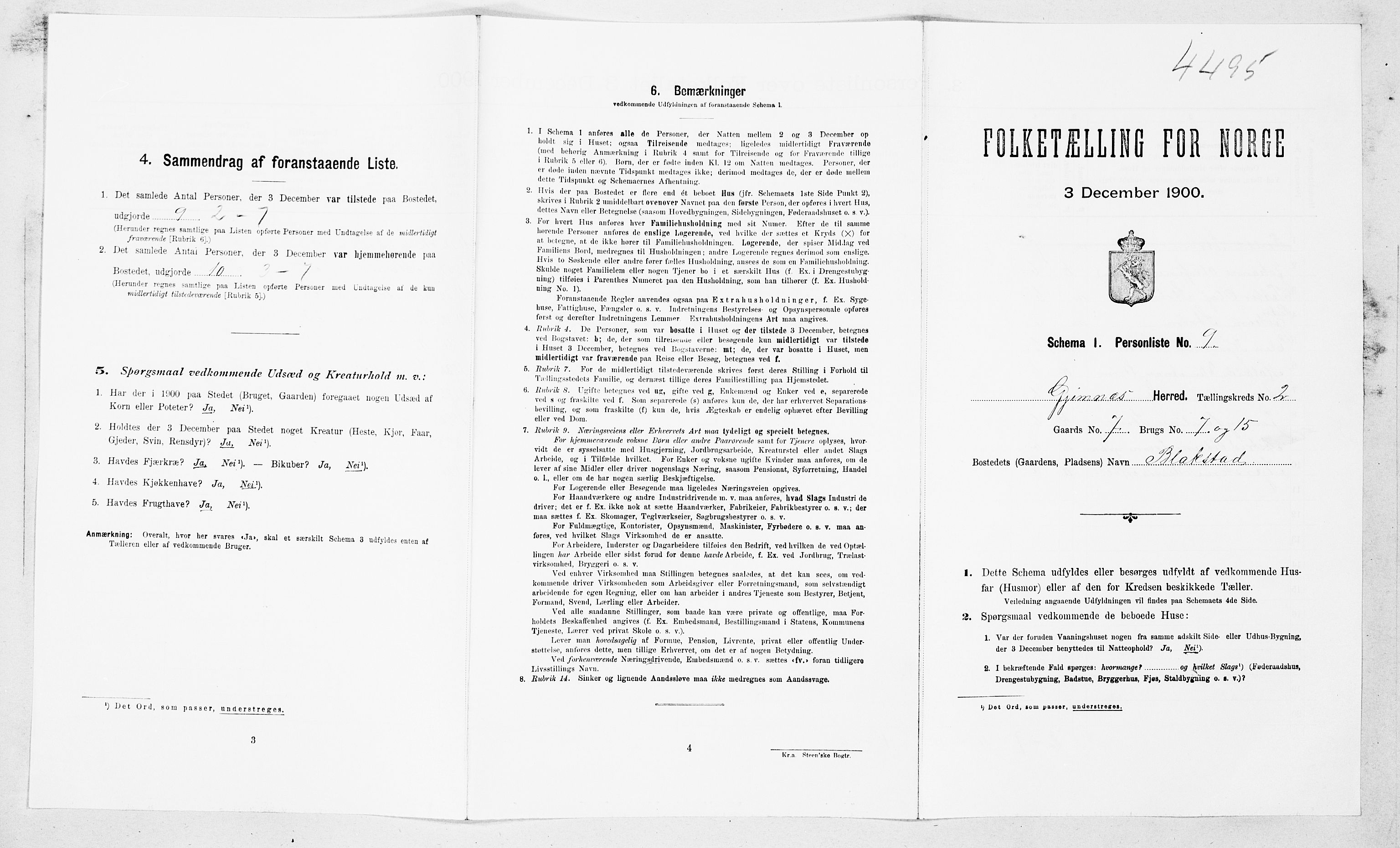 SAT, Folketelling 1900 for 1557 Gjemnes herred, 1900, s. 104