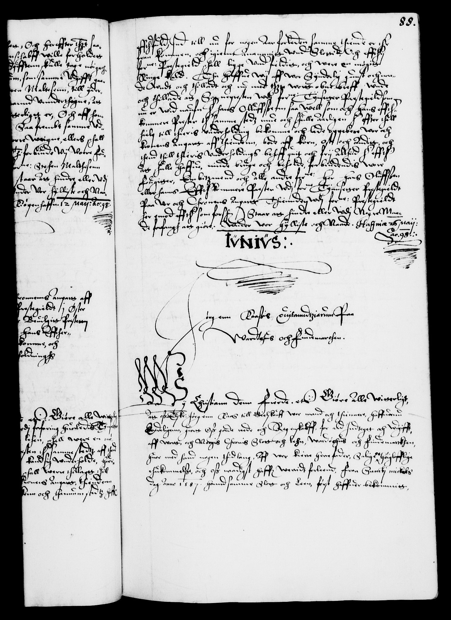 Danske Kanselli 1572-1799, RA/EA-3023/F/Fc/Fca/Fcaa/L0003: Norske registre (mikrofilm), 1596-1616, s. 88a