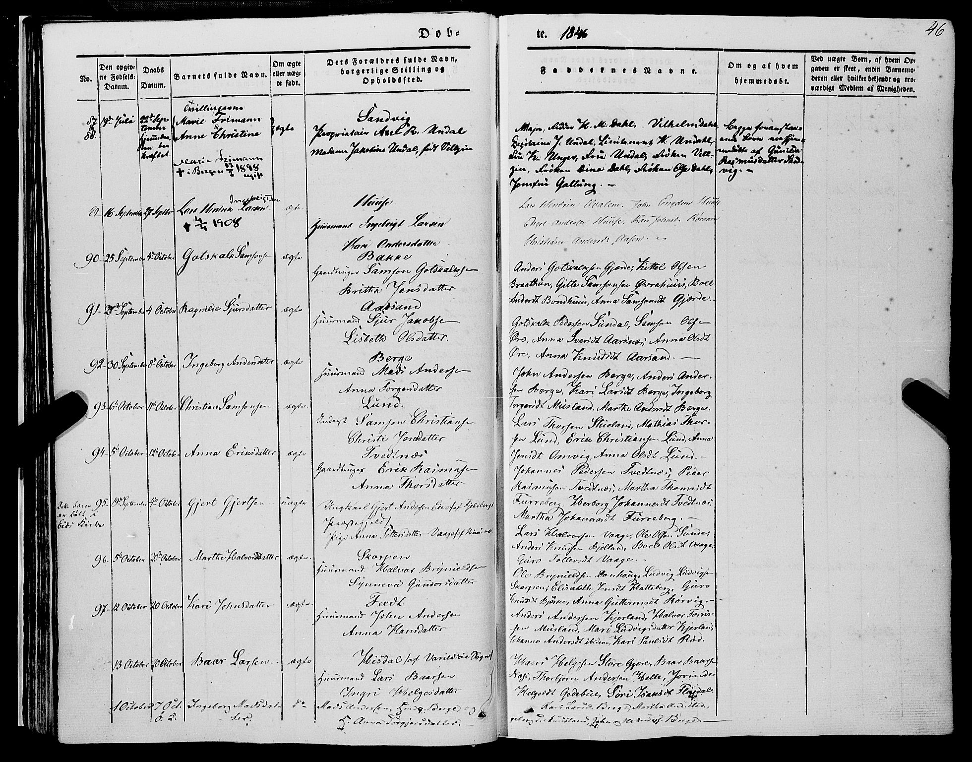 Kvinnherad sokneprestembete, AV/SAB-A-76401/H/Haa: Ministerialbok nr. A 7, 1843-1853, s. 46