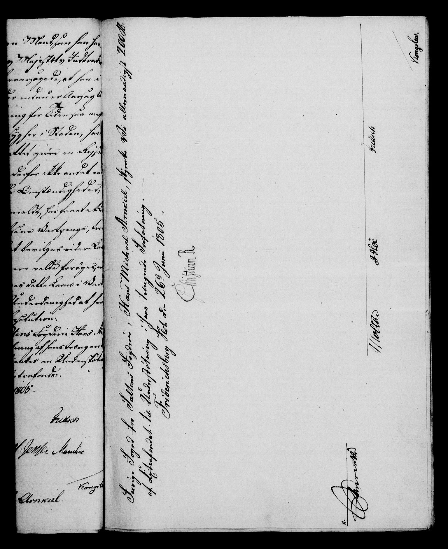 Rentekammeret, Kammerkanselliet, RA/EA-3111/G/Gf/Gfa/L0087: Norsk relasjons- og resolusjonsprotokoll (merket RK 52.87), 1805, s. 348