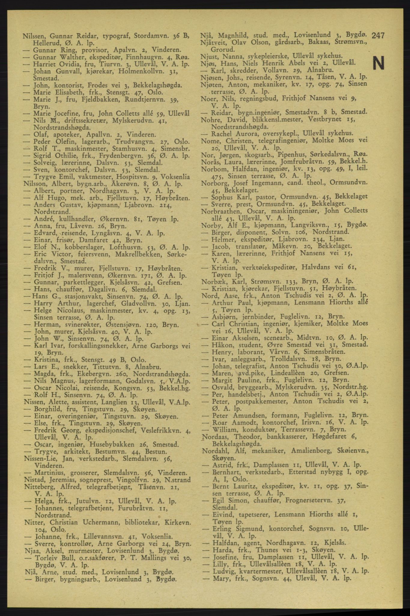 Aker adressebok/adressekalender, PUBL/001/A/006: Aker adressebok, 1937-1938, s. 247