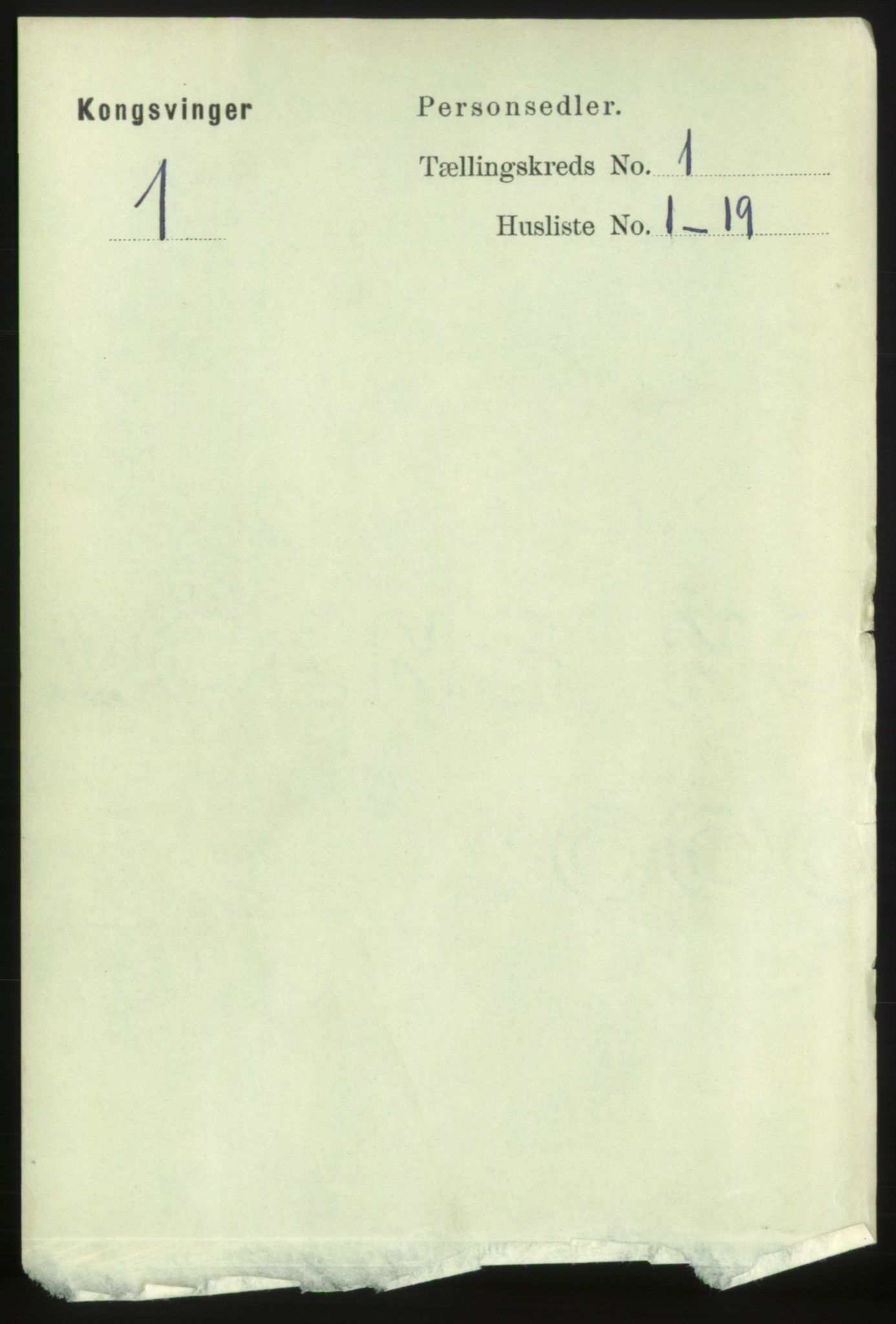 RA, Folketelling 1891 for 0402 Kongsvinger kjøpstad, 1891, s. 315