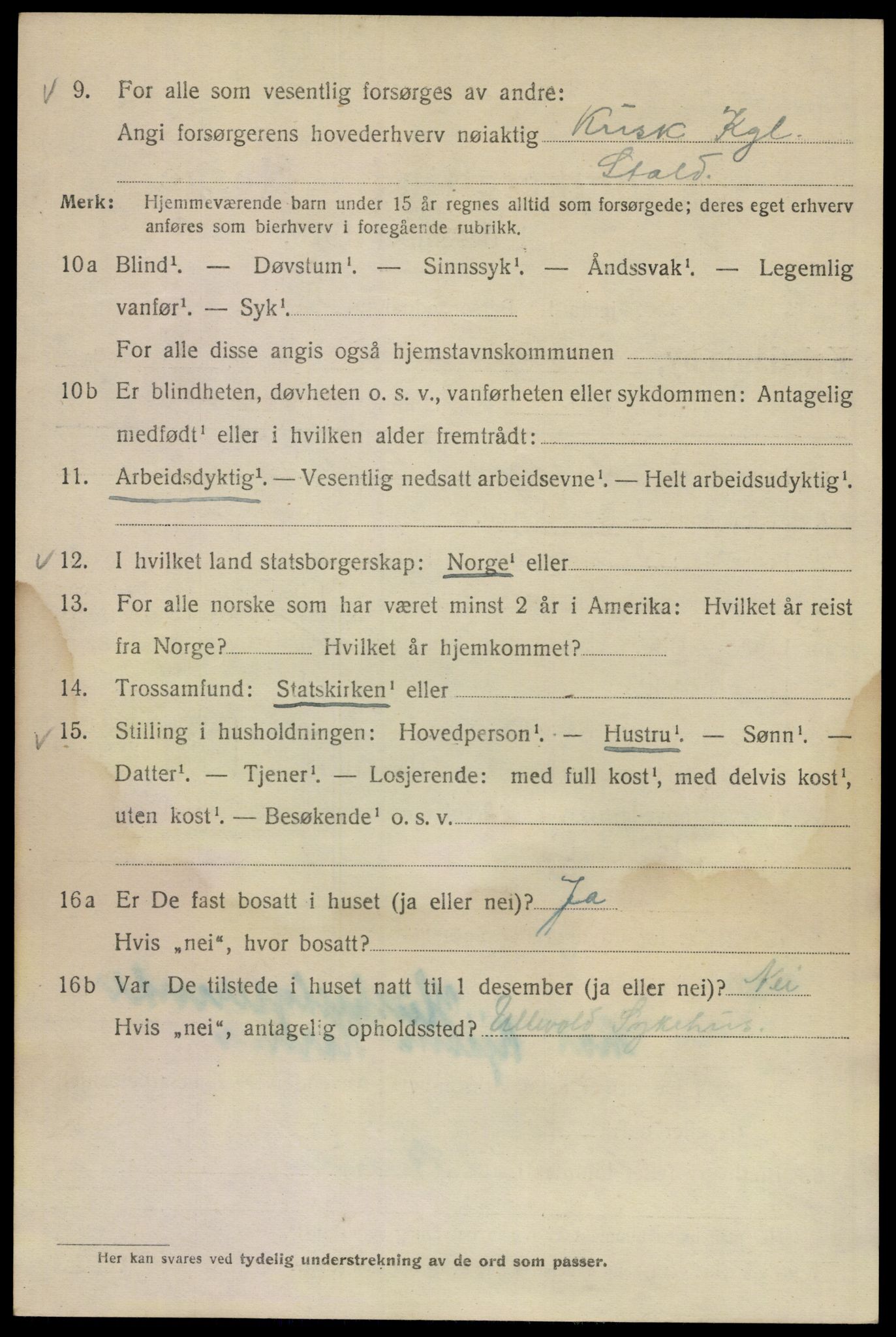 SAO, Folketelling 1920 for 0301 Kristiania kjøpstad, 1920, s. 367804