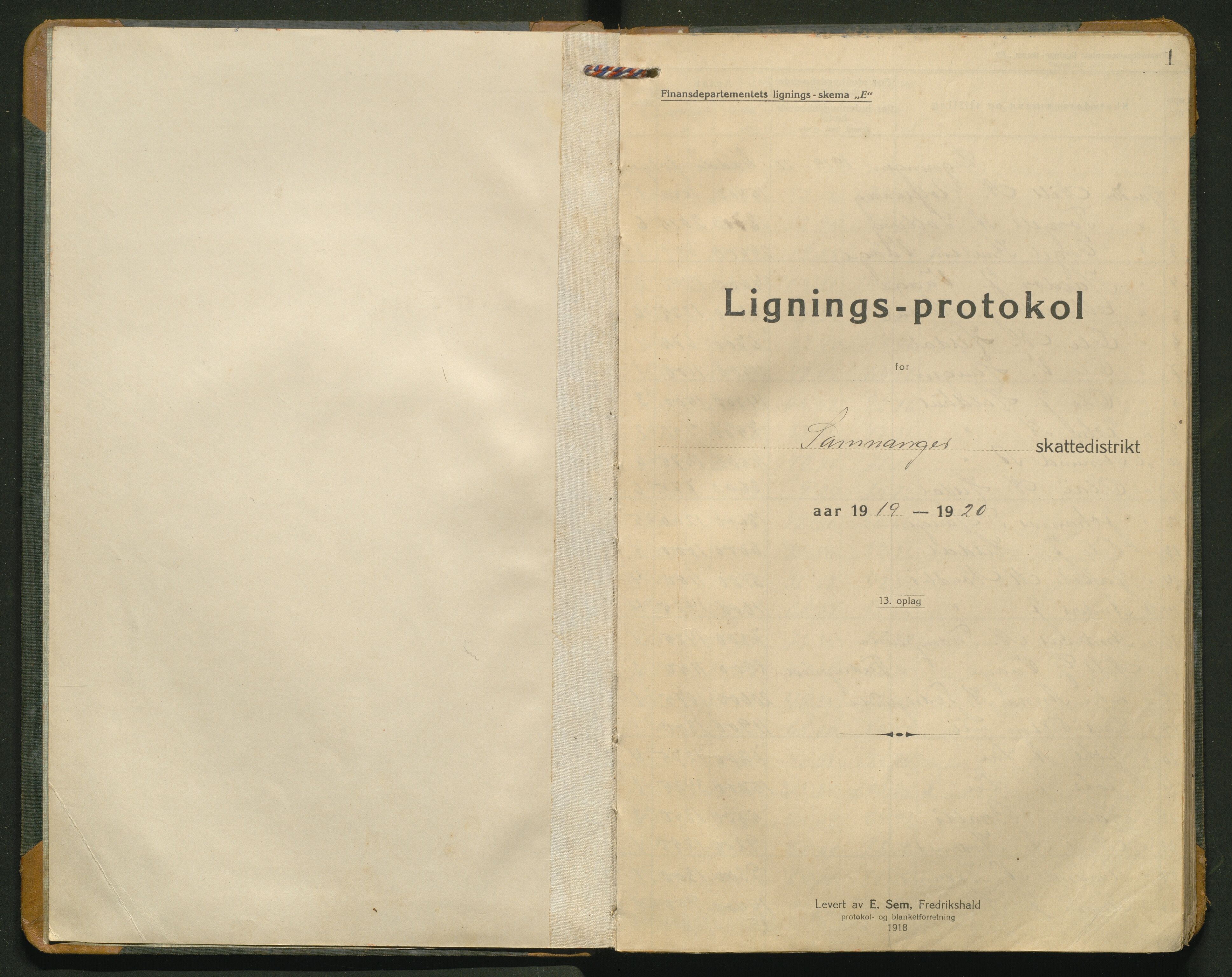 Samnanger kommune. Likningsnemnda, IKAH/1242-142/G/Ga/L0004: Likningsprotokoll, heradsskatt, 1919-1922