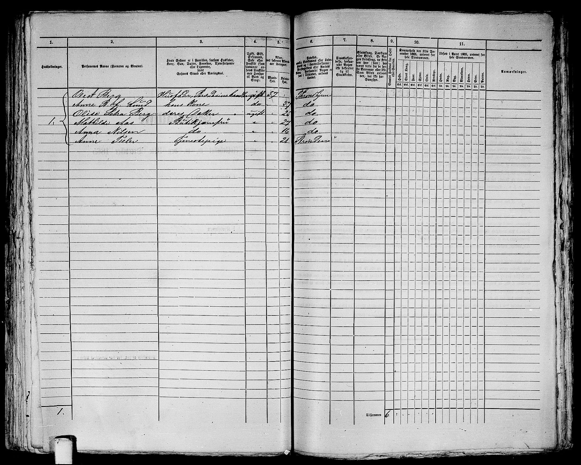 RA, Folketelling 1865 for 1601 Trondheim kjøpstad, 1865, s. 380