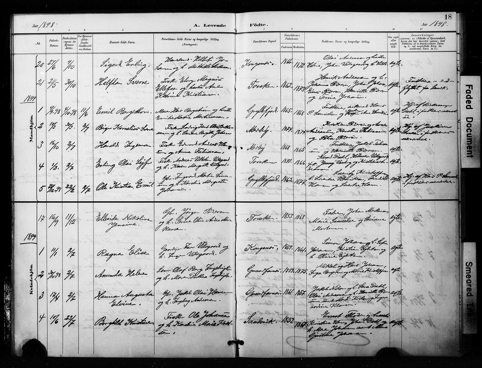 Berg sokneprestkontor, AV/SATØ-S-1318/G/Ga/Gaa/L0006kirke: Ministerialbok nr. 6, 1894-1904, s. 18