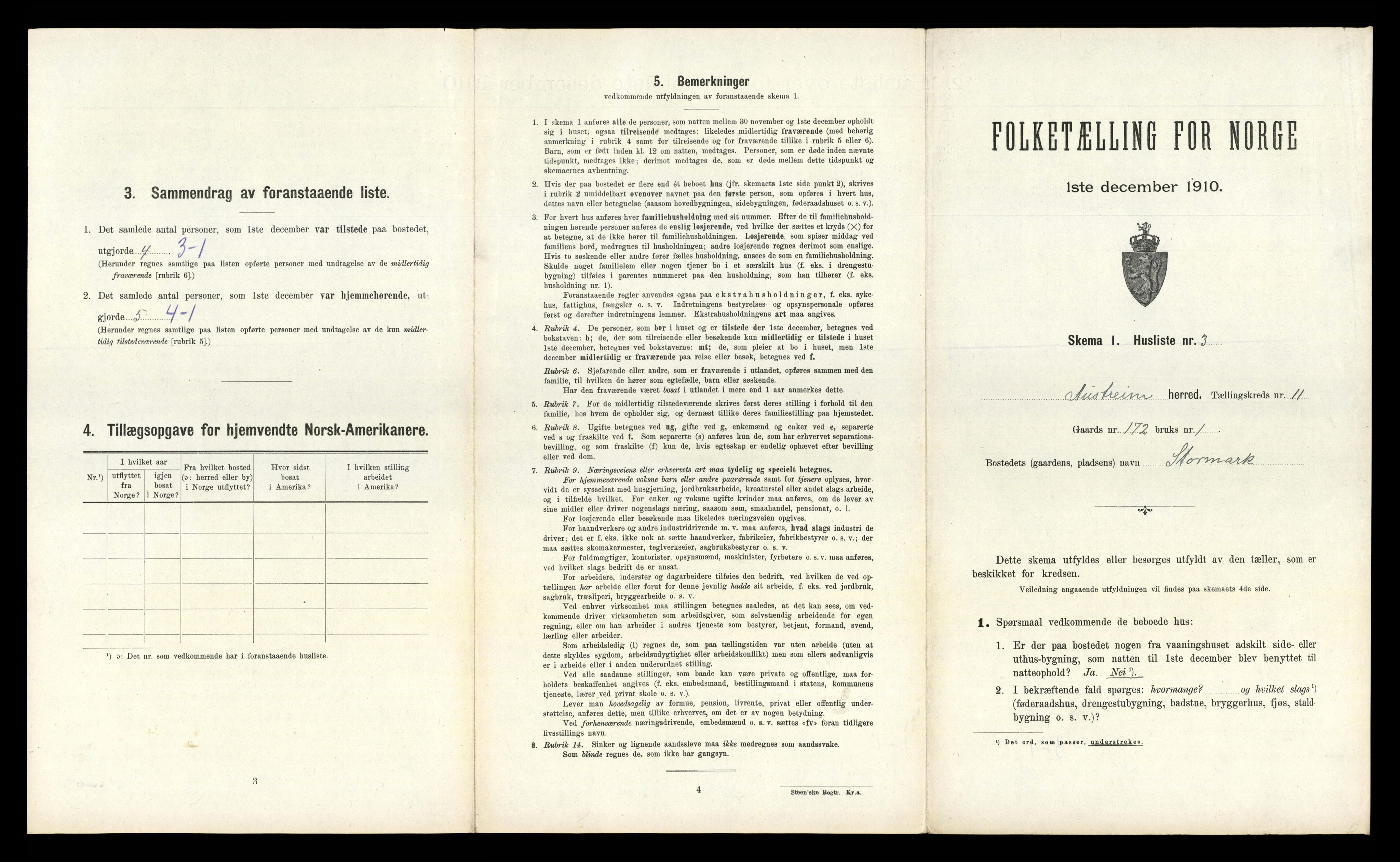 RA, Folketelling 1910 for 1264 Austrheim herred, 1910, s. 676