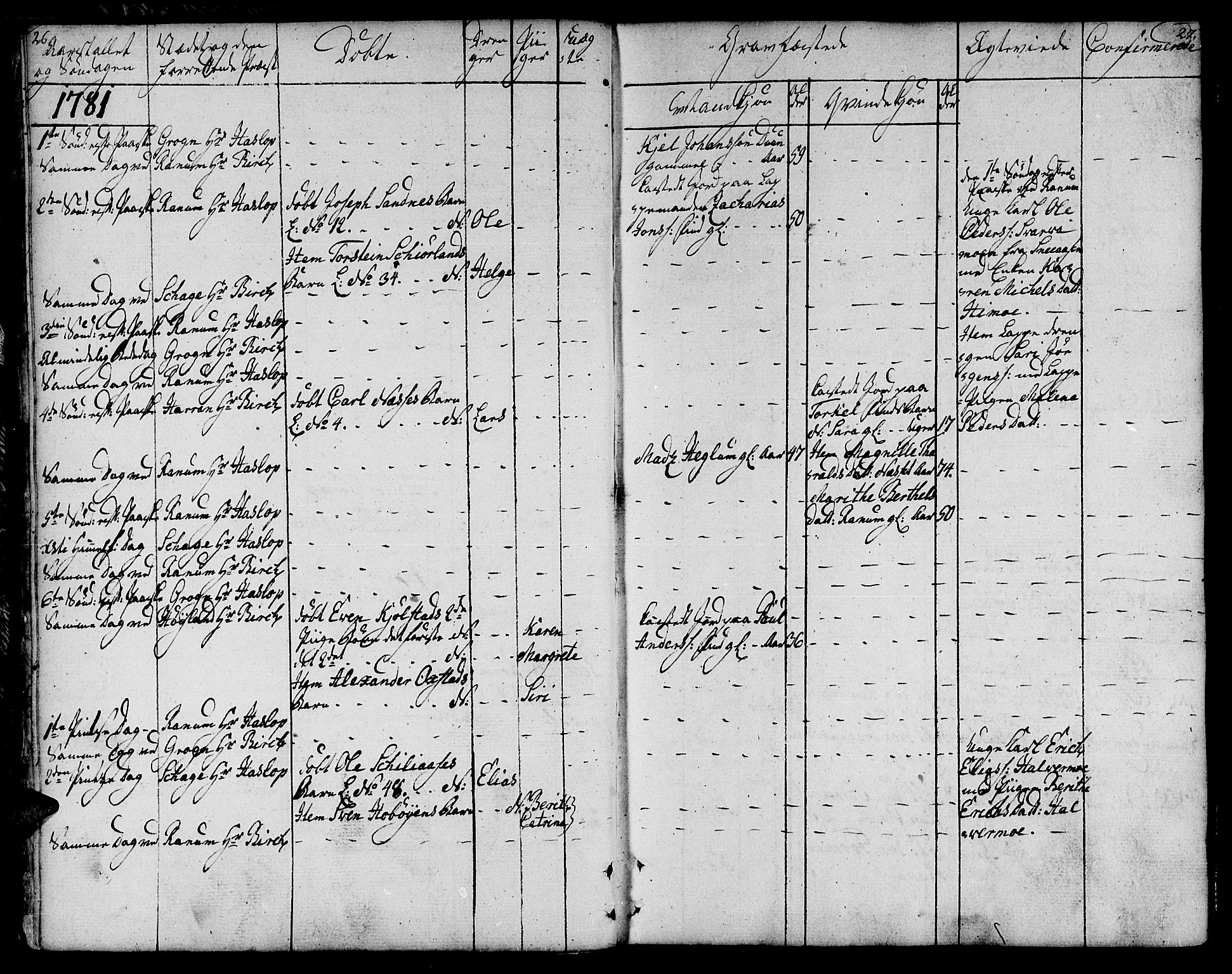 Ministerialprotokoller, klokkerbøker og fødselsregistre - Nord-Trøndelag, AV/SAT-A-1458/764/L0544: Ministerialbok nr. 764A04, 1780-1798, s. 26-27