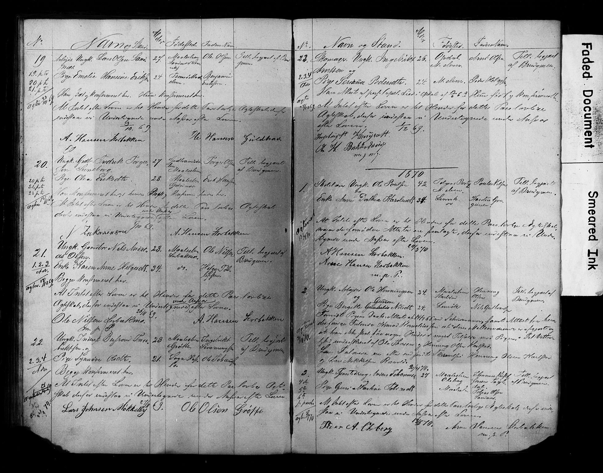 Målselv sokneprestembete, AV/SATØ-S-1311/I/Id/L0037: Lysningsprotokoll nr. 37, 1853-1870