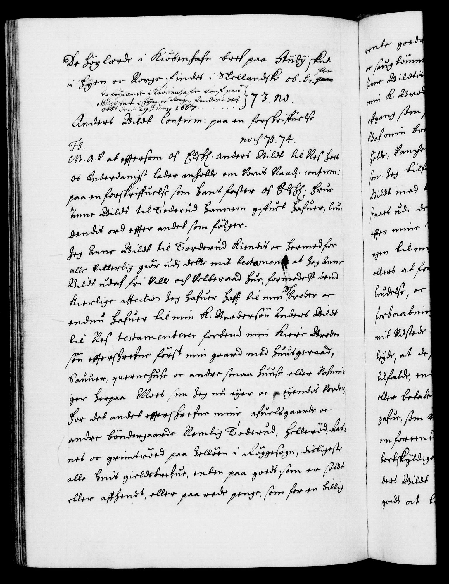 Danske Kanselli 1572-1799, RA/EA-3023/F/Fc/Fca/Fcaa/L0010: Norske registre (mikrofilm), 1660-1670, s. 667b