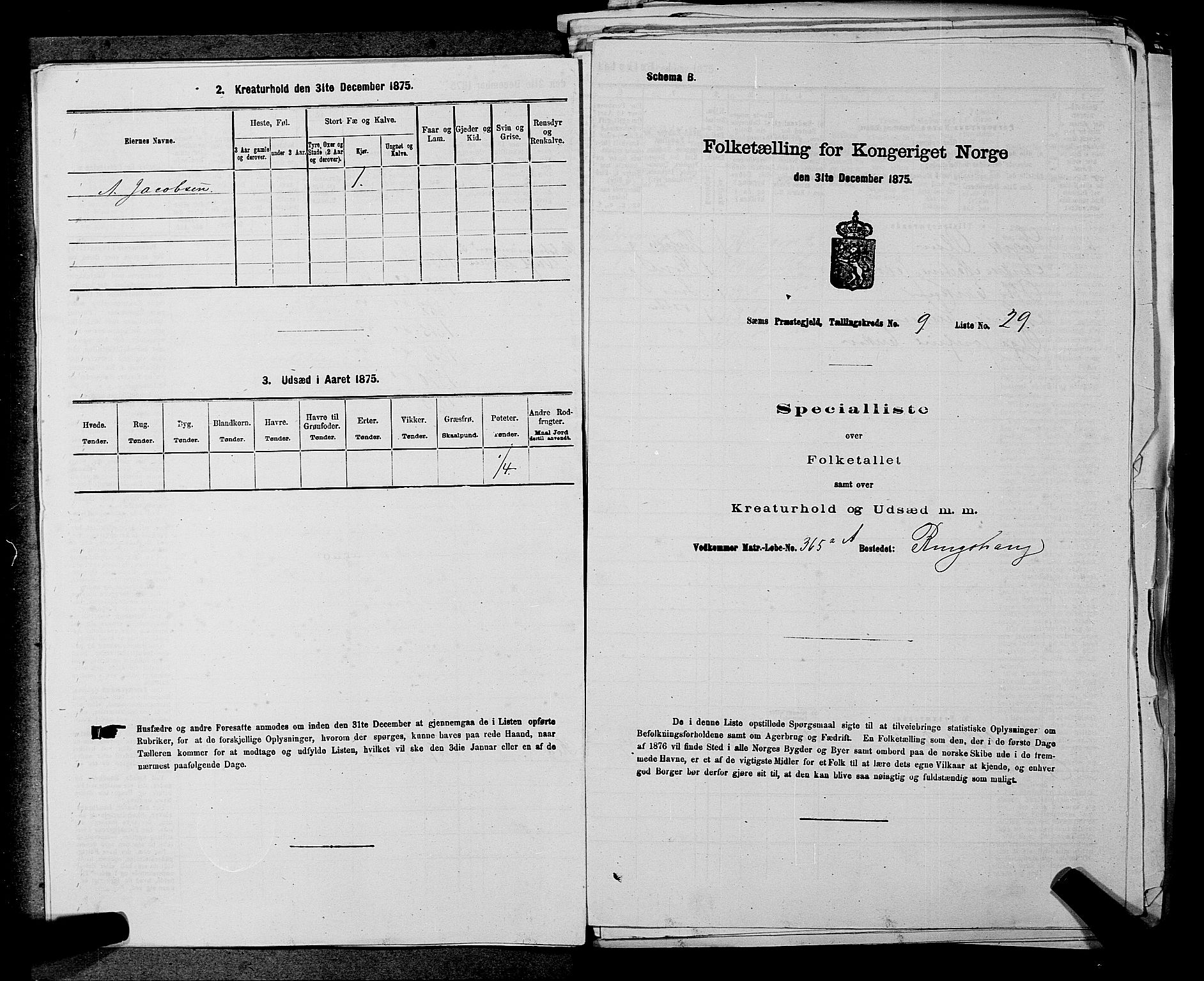SAKO, Folketelling 1875 for 0721P Sem prestegjeld, 1875, s. 1548