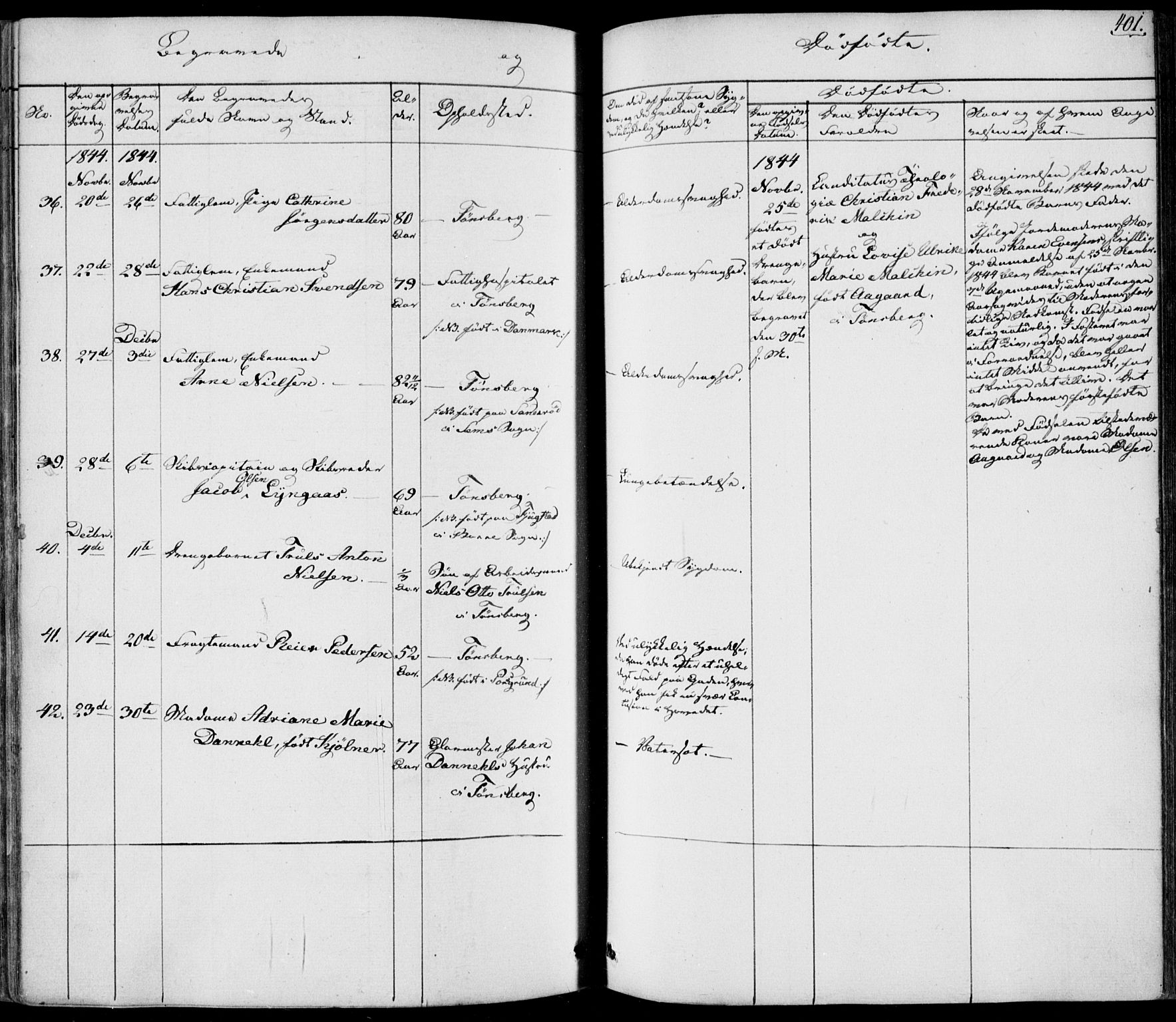Tønsberg kirkebøker, AV/SAKO-A-330/F/Fa/L0006: Ministerialbok nr. I 6, 1836-1844, s. 401