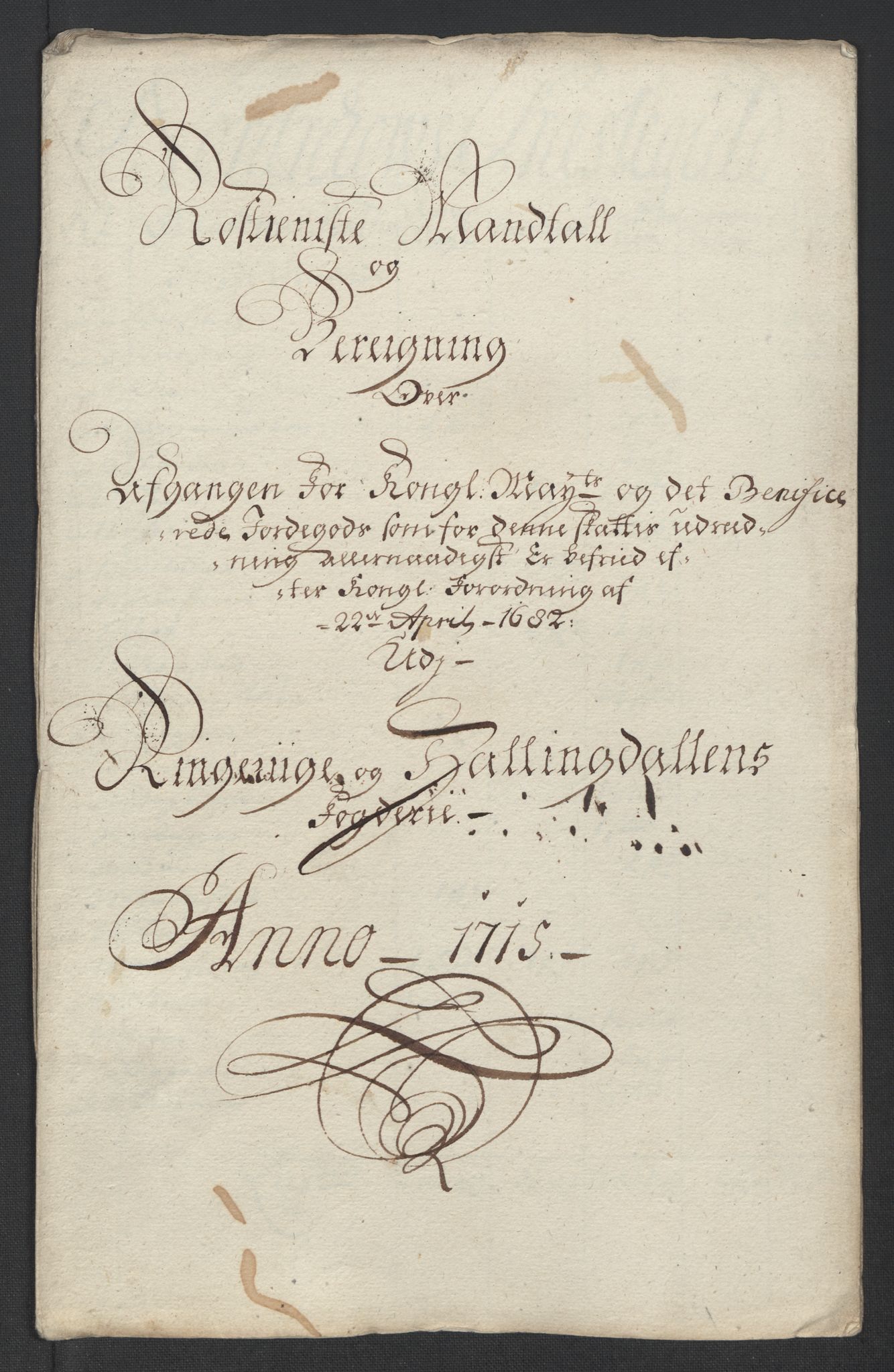 Rentekammeret inntil 1814, Reviderte regnskaper, Fogderegnskap, RA/EA-4092/R23/L1473: Fogderegnskap Ringerike og Hallingdal, 1715, s. 112