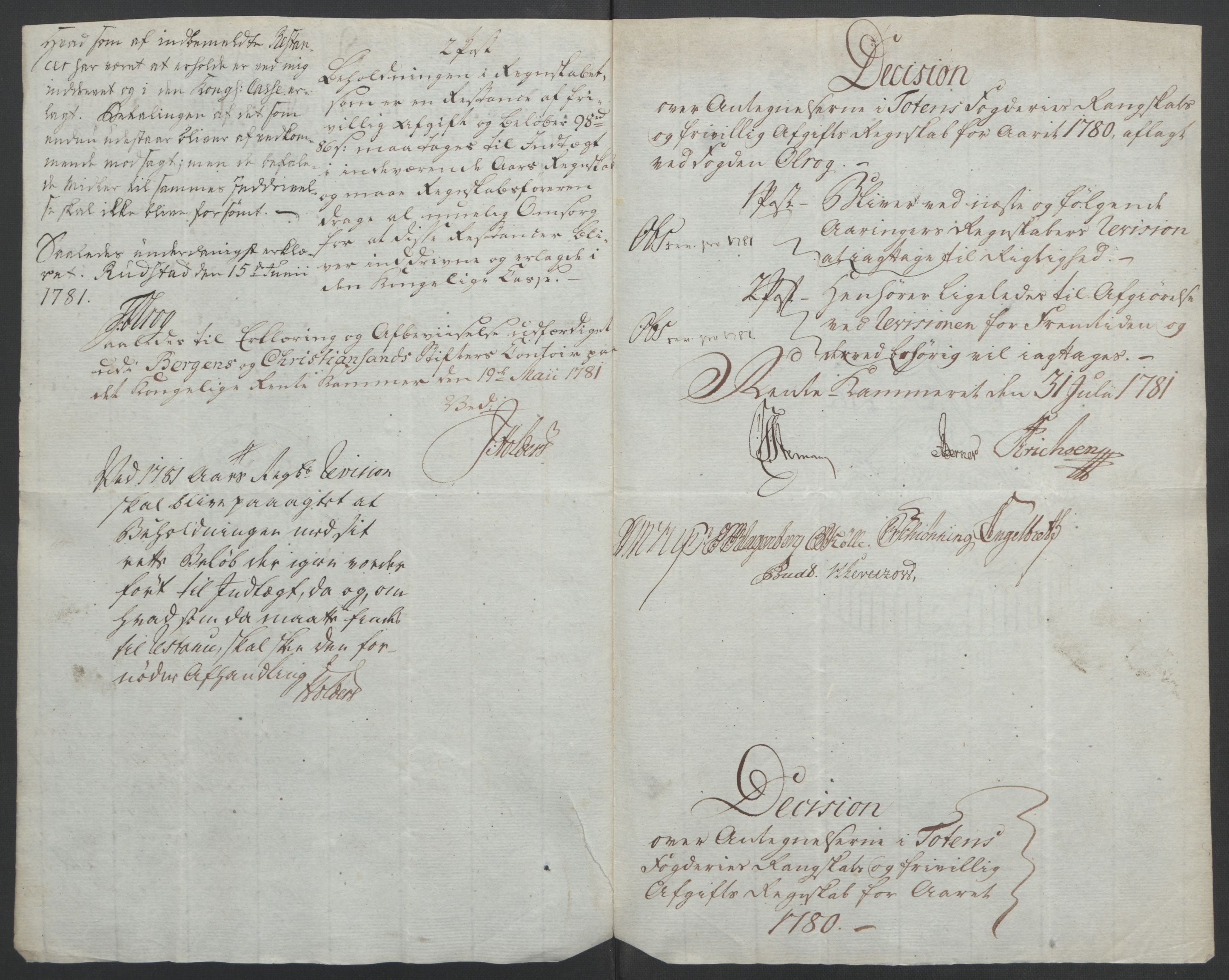 Rentekammeret inntil 1814, Reviderte regnskaper, Fogderegnskap, AV/RA-EA-4092/R19/L1399: Fogderegnskap Toten, Hadeland og Vardal, 1762-1783, s. 529