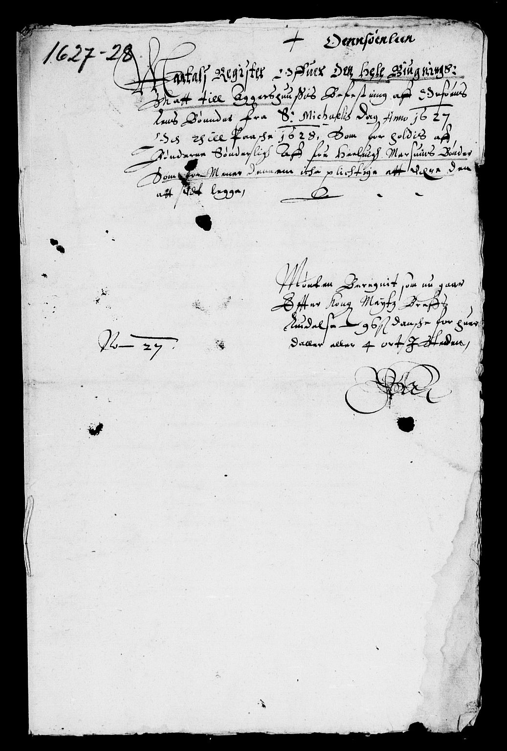Rentekammeret inntil 1814, Reviderte regnskaper, Lensregnskaper, AV/RA-EA-5023/R/Rb/Rba/L0091: Akershus len, 1628-1629