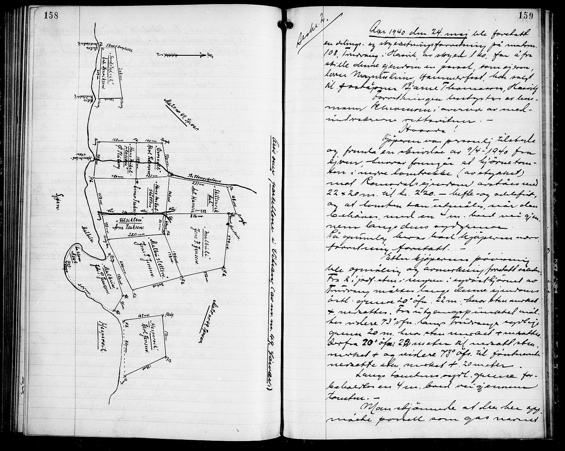 Lensmannen i Hasvik (hos Finnmarkseiendommen)*, FIEI/-, 1938-1944, s. 158-159