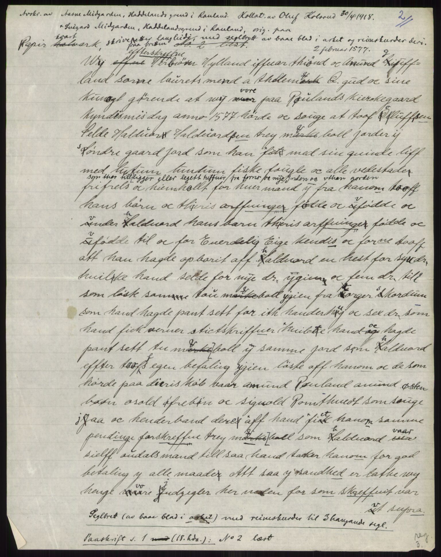 Samlinger til kildeutgivelse, Diplomavskriftsamlingen, AV/RA-EA-4053/H/Ha, s. 1768