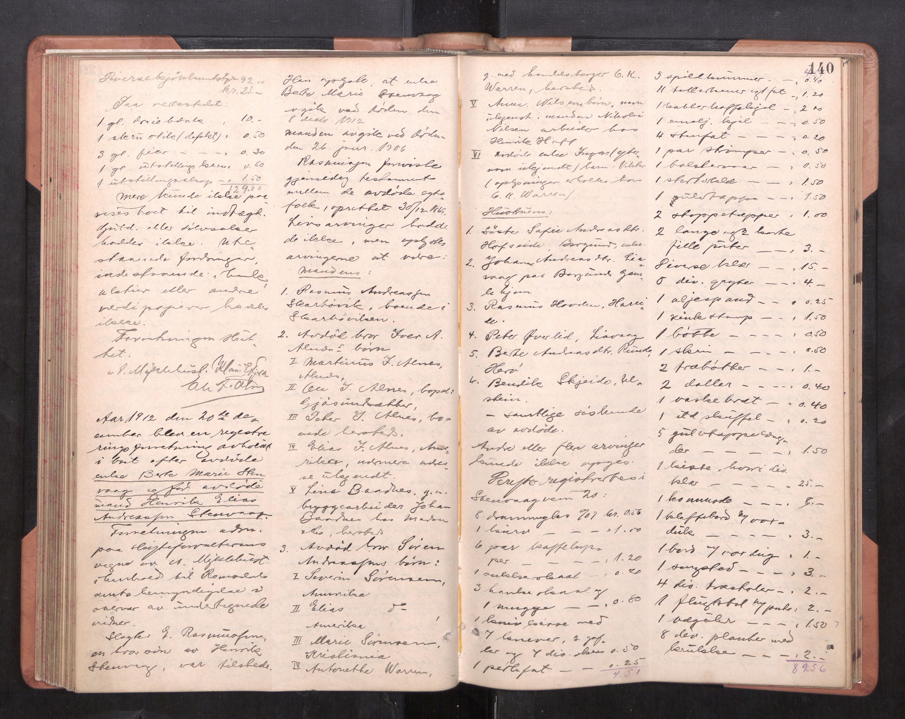 Ålesund byfogd, AV/SAT-A-4384/0001/03/03C/L0006: Registreringsprotokoll, 1908-1915, s. 140