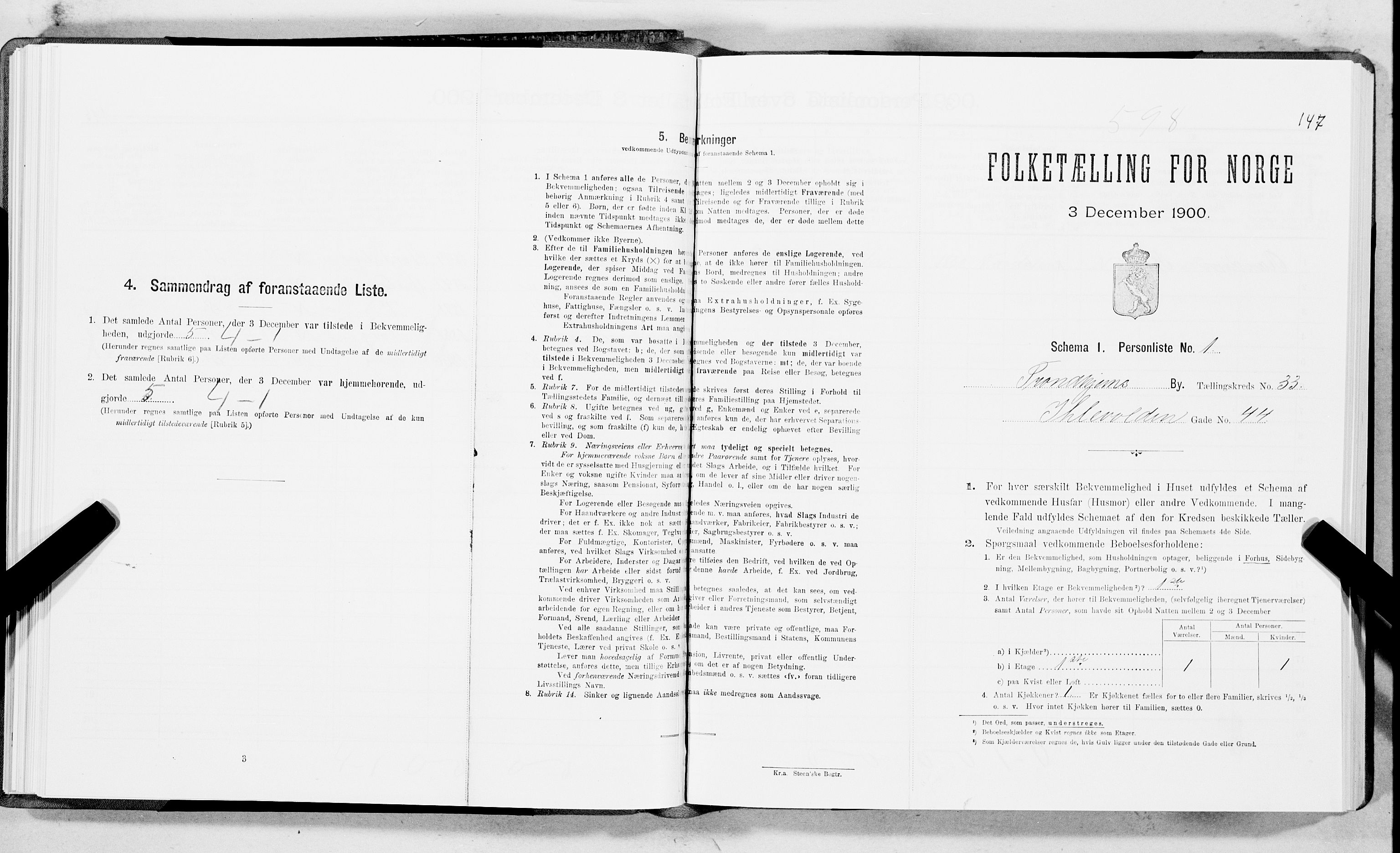 SAT, Folketelling 1900 for 1601 Trondheim kjøpstad, 1900, s. 5467