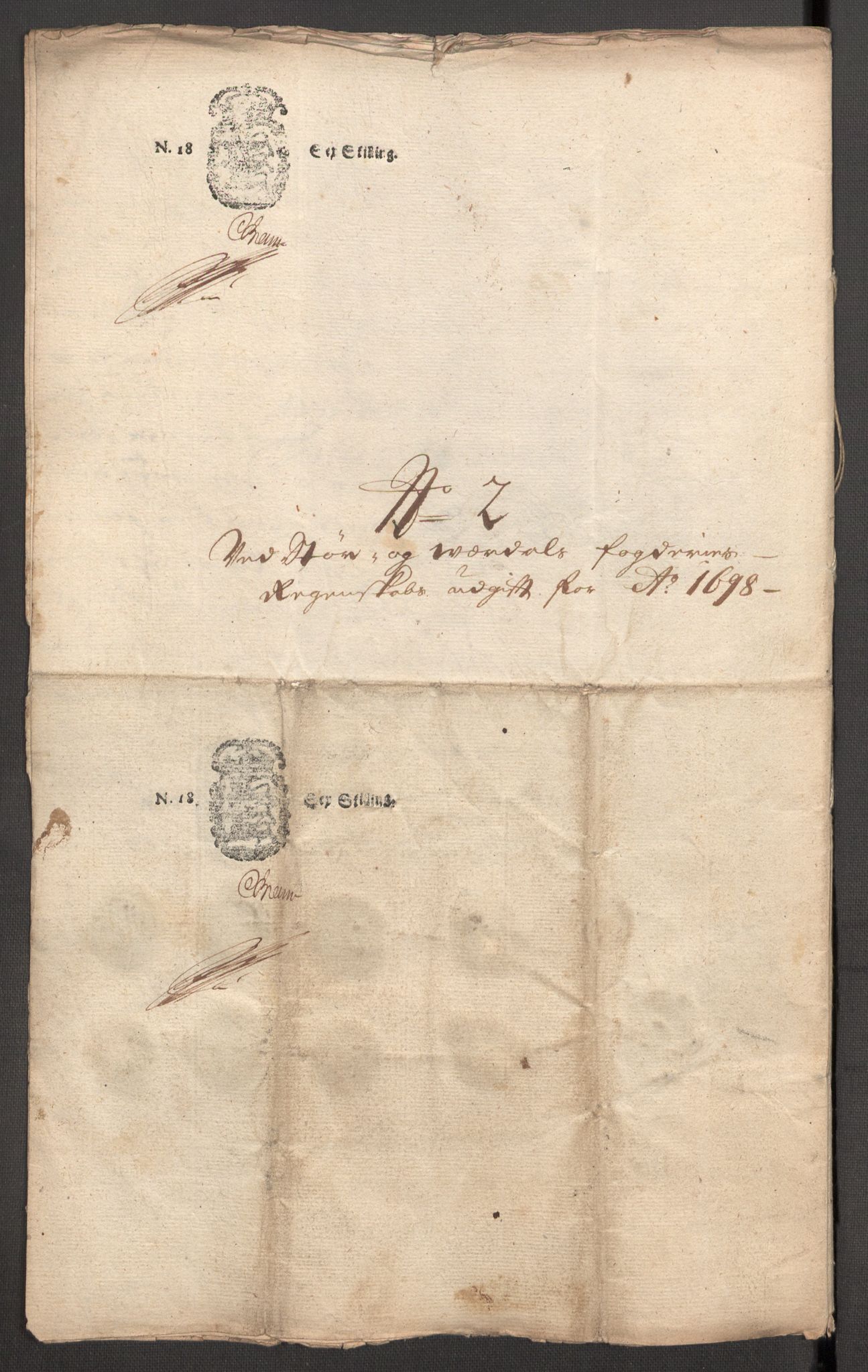 Rentekammeret inntil 1814, Reviderte regnskaper, Fogderegnskap, AV/RA-EA-4092/R62/L4190: Fogderegnskap Stjørdal og Verdal, 1698, s. 211