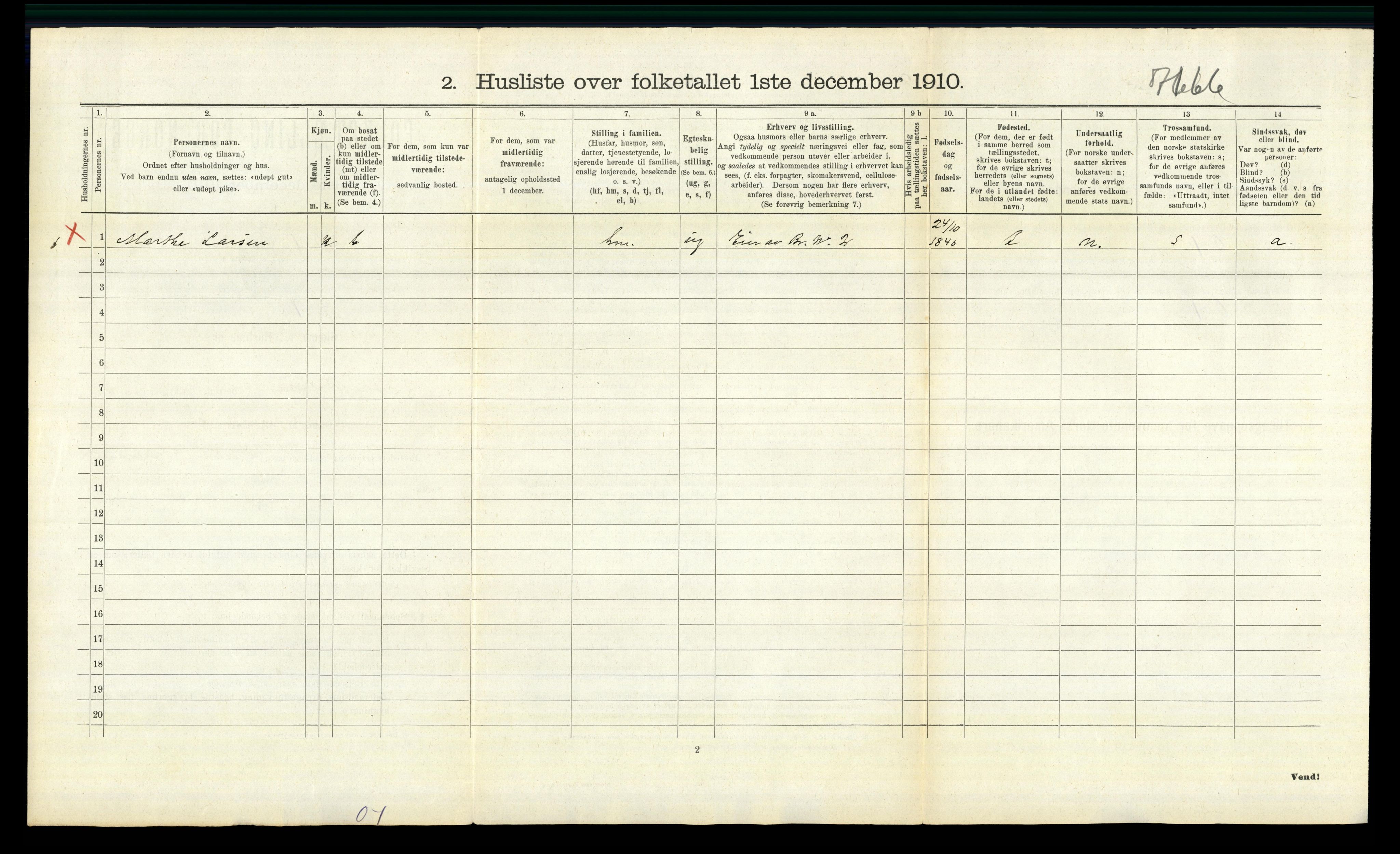 RA, Folketelling 1910 for 0419 Sør-Odal herred, 1910, s. 1153