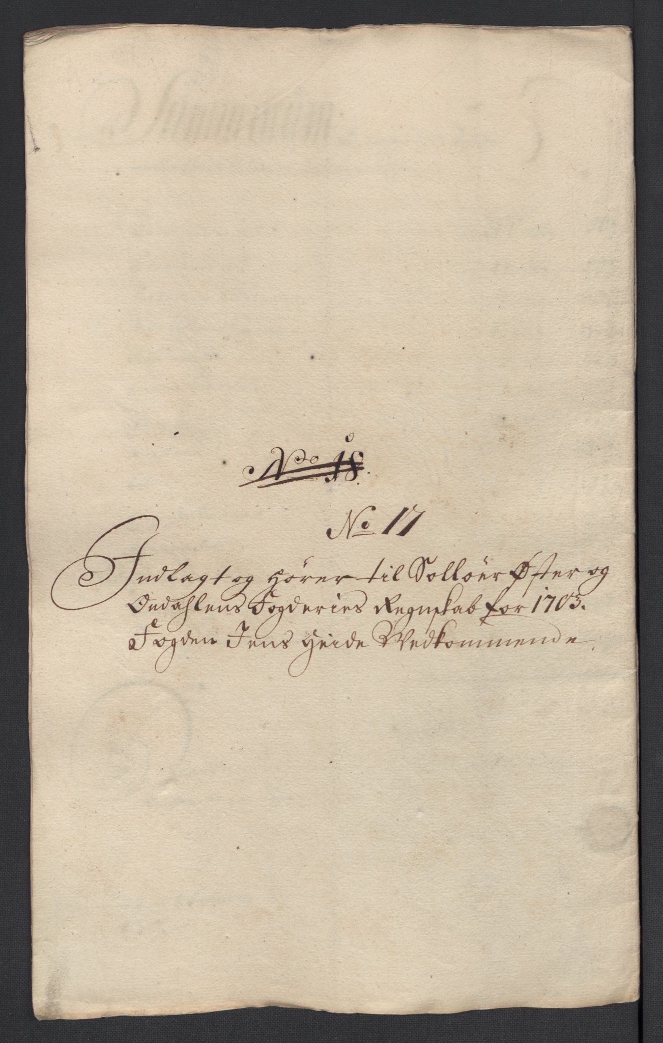 Rentekammeret inntil 1814, Reviderte regnskaper, Fogderegnskap, RA/EA-4092/R13/L0841: Fogderegnskap Solør, Odal og Østerdal, 1703, s. 287