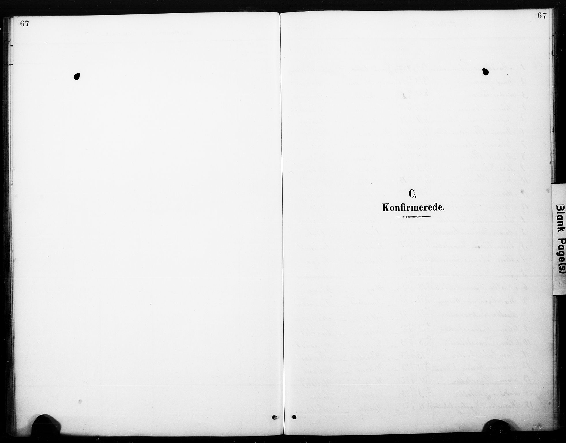 Haus sokneprestembete, SAB/A-75601/H/Haa: Ministerialbok nr. C 1, 1887-1899, s. 67
