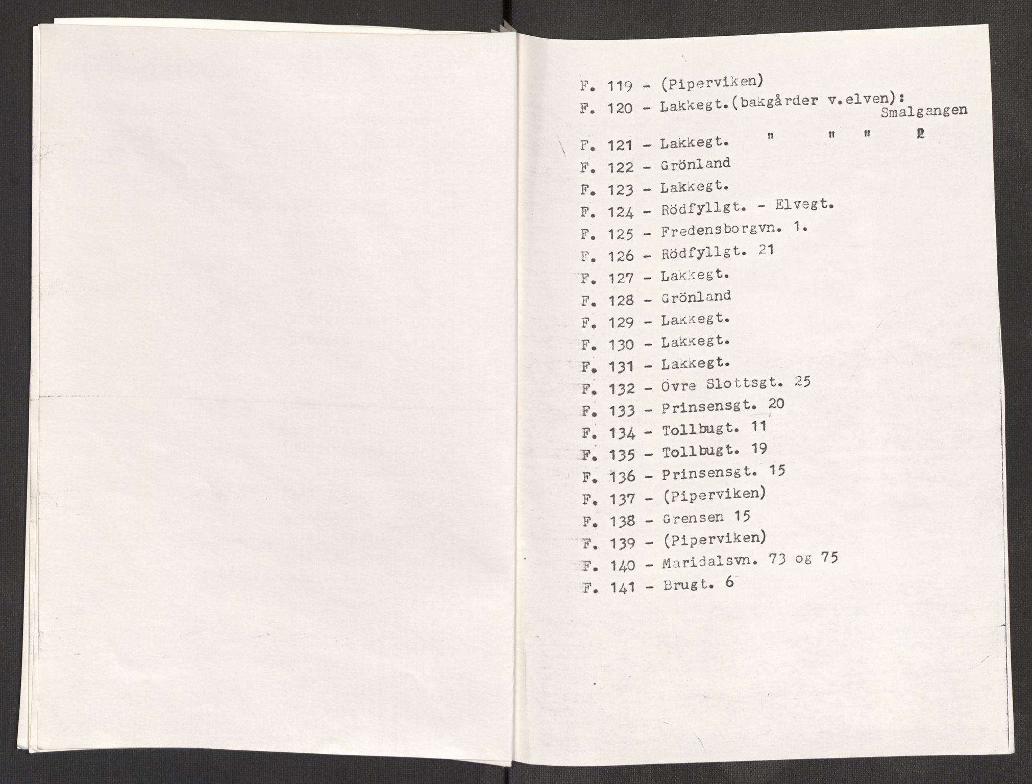 Kristiania magistrat, AV/SAO-A-10711/L/La/Lac/L0001: Branntakster, 1754-1790