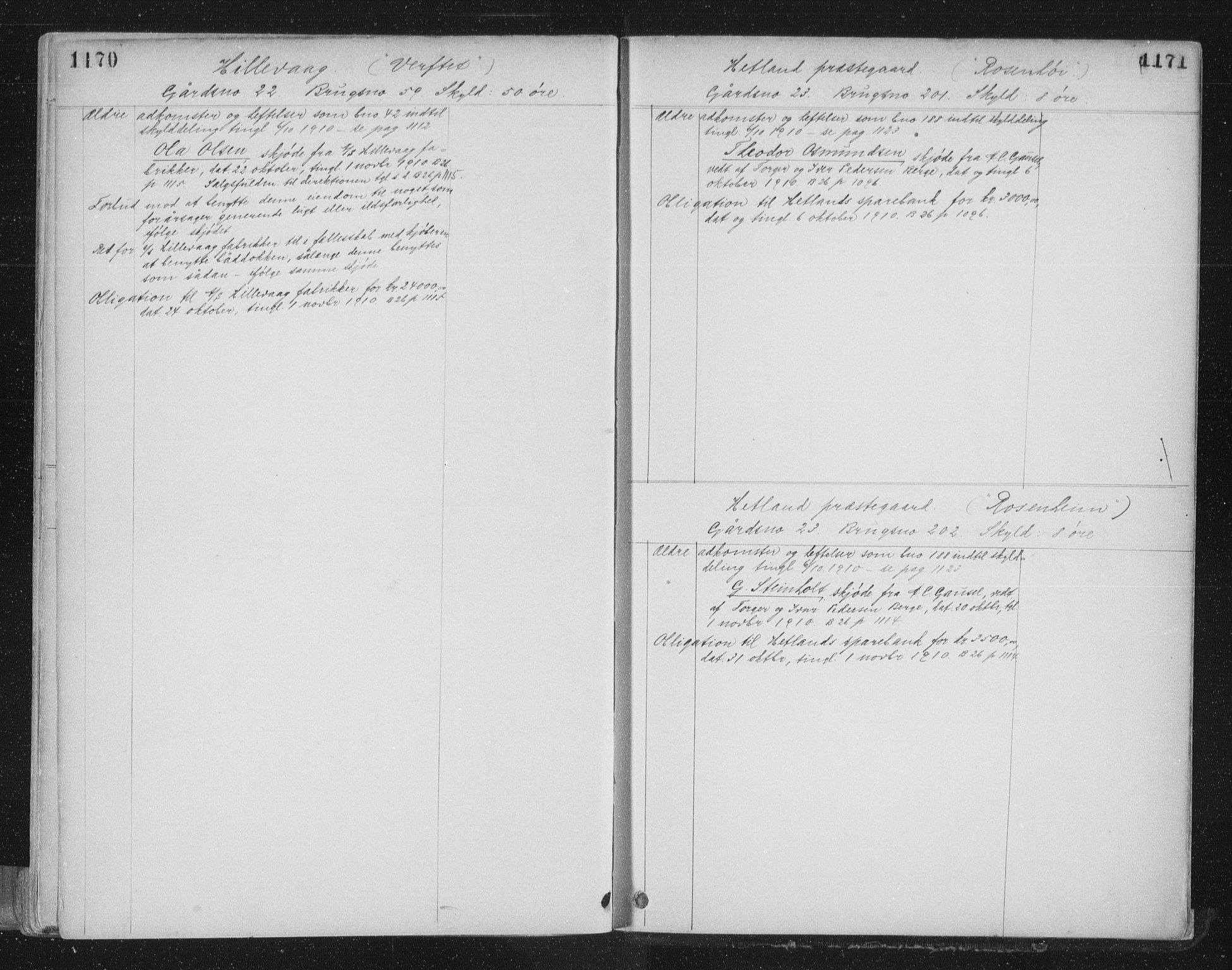 Jæren sorenskriveri, SAST/A-100310/01/4/41/41ABB/L0001: Panteregister nr. 41 ABB1, 1898, s. 1170-1171
